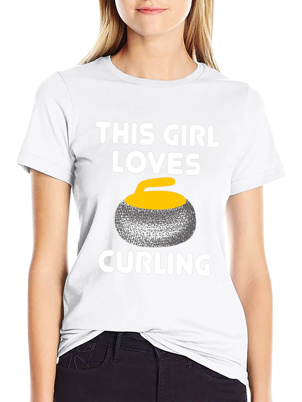 This Girl Loves Curling T-Shirt - Black