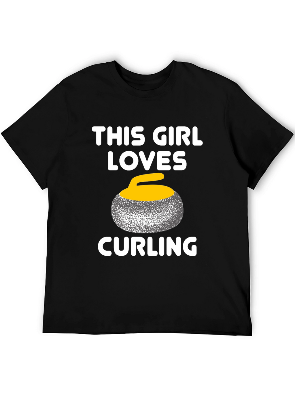 This Girl Loves Curling T-Shirt - Black