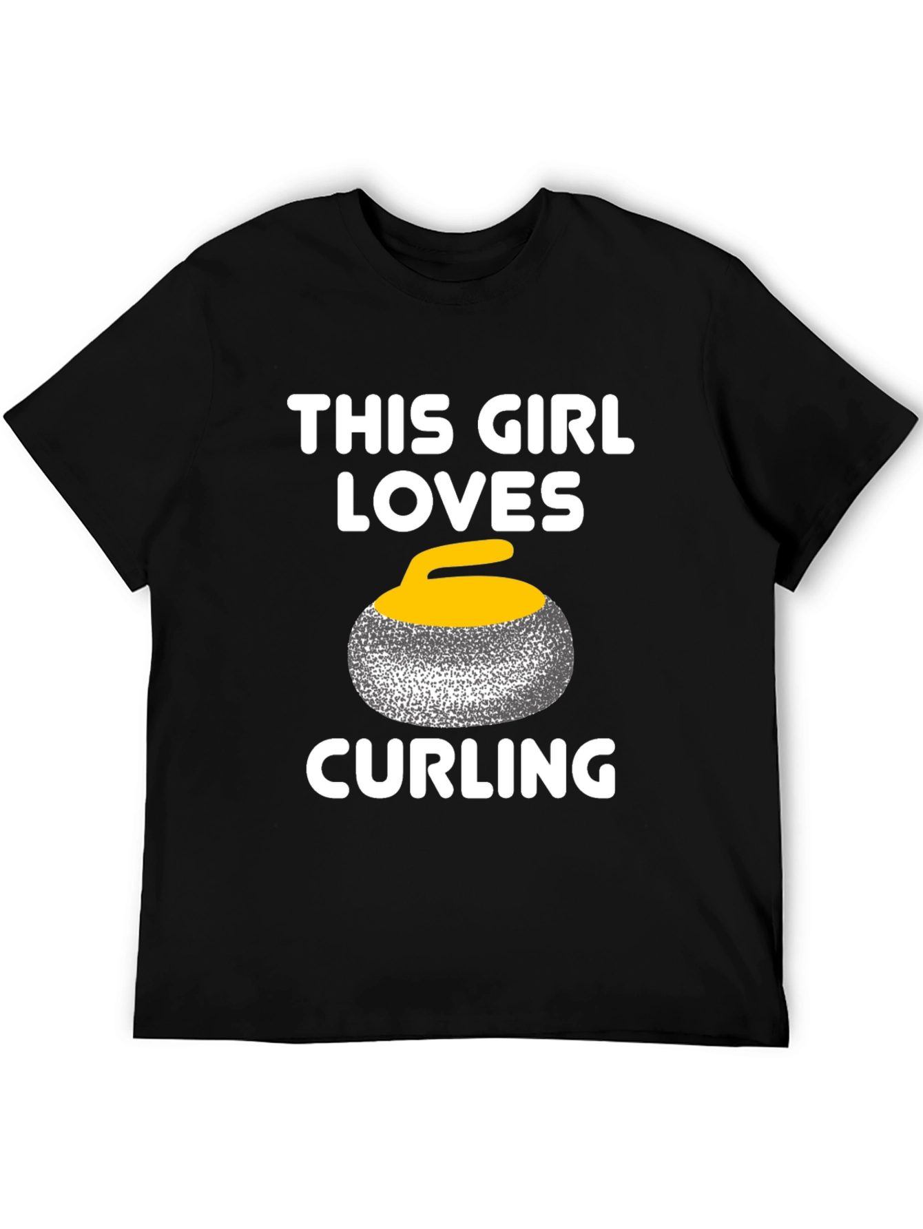 This Girl Loves Curling T-Shirt - Black