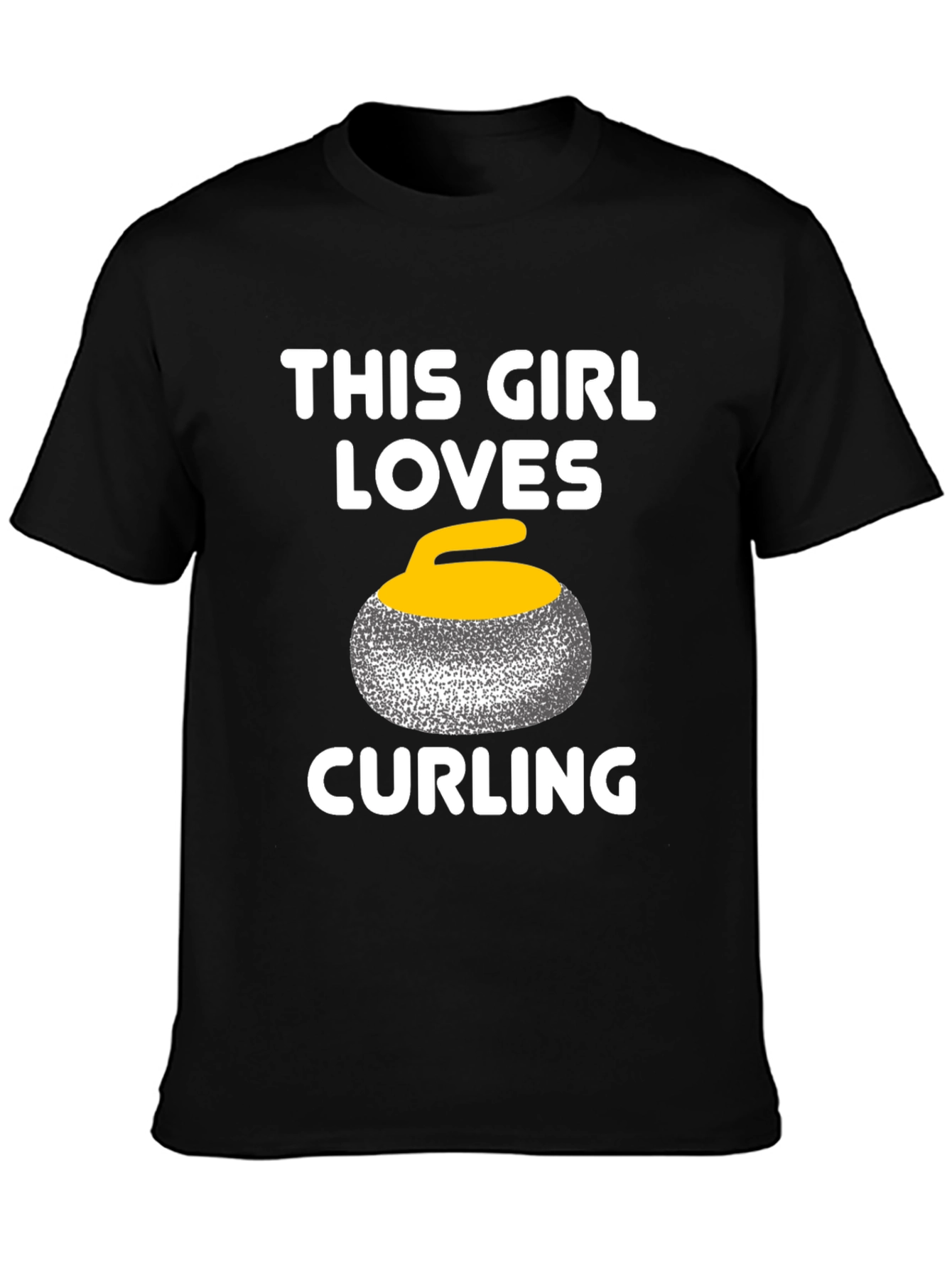 This Girl Loves Curling T-Shirt - Black