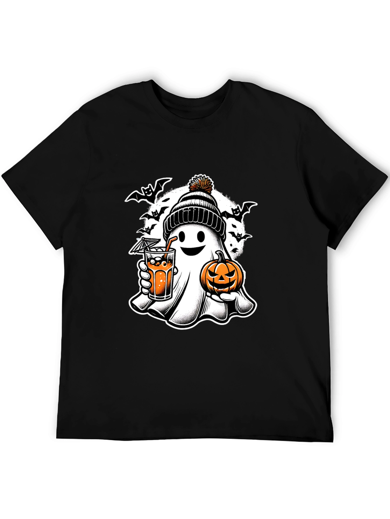 Halloween Ghost with Pumpkin T-Shirt