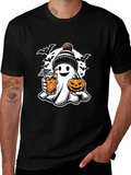 Halloween Ghost with Pumpkin T-Shirt
