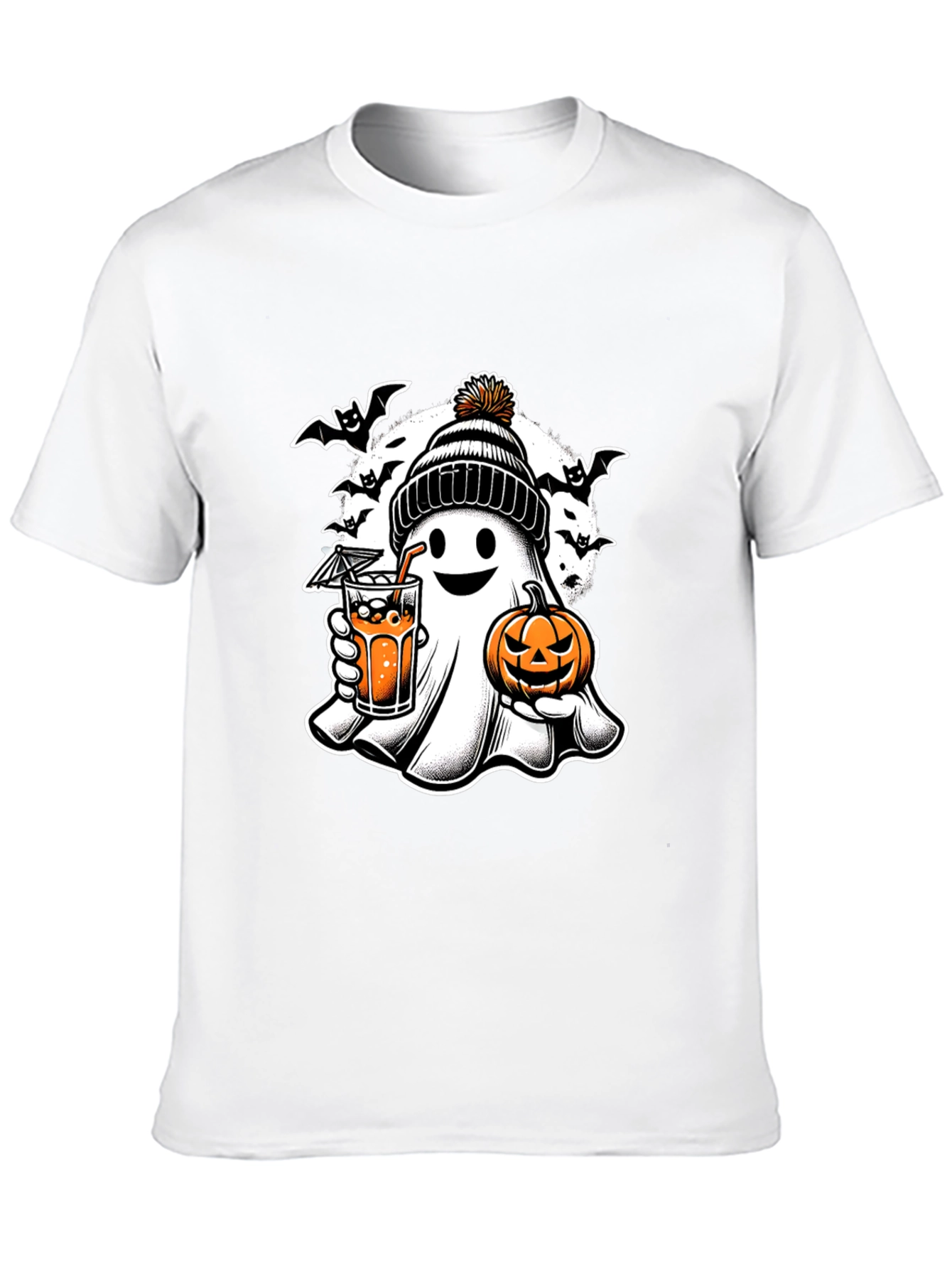 Halloween Ghost with Pumpkin T-Shirt
