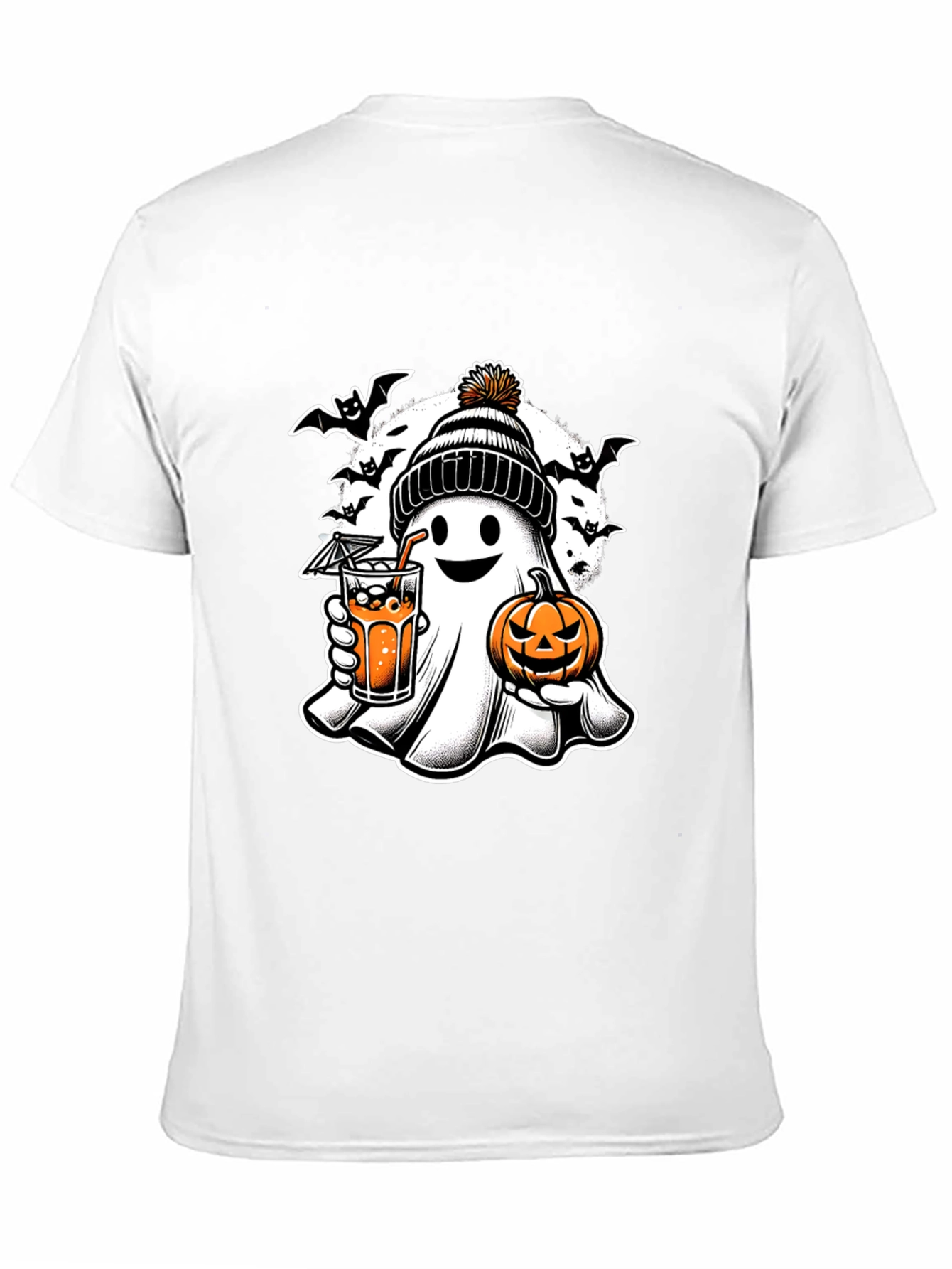 Halloween Ghost with Pumpkin T-Shirt