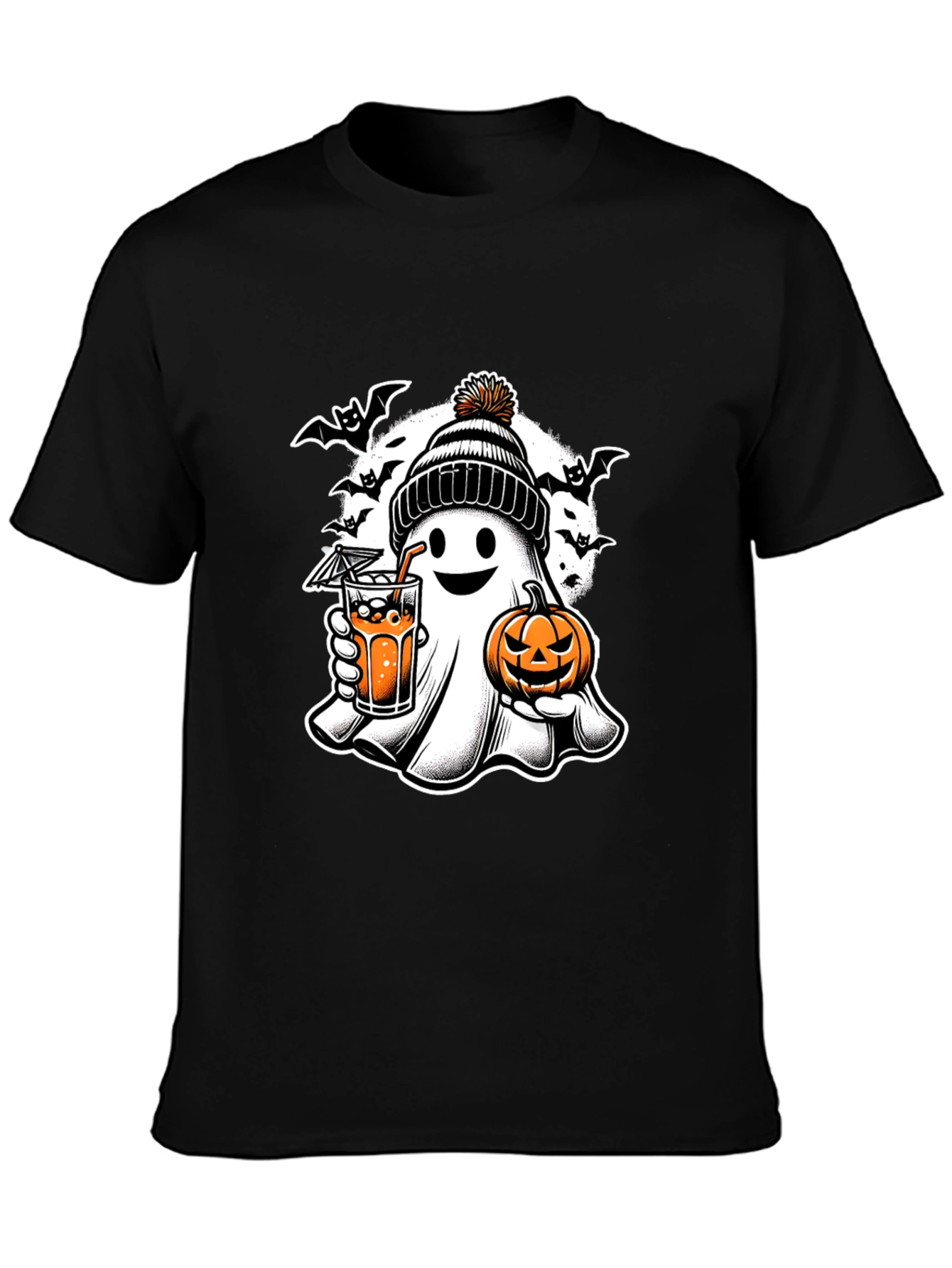 Halloween Ghost with Pumpkin T-Shirt