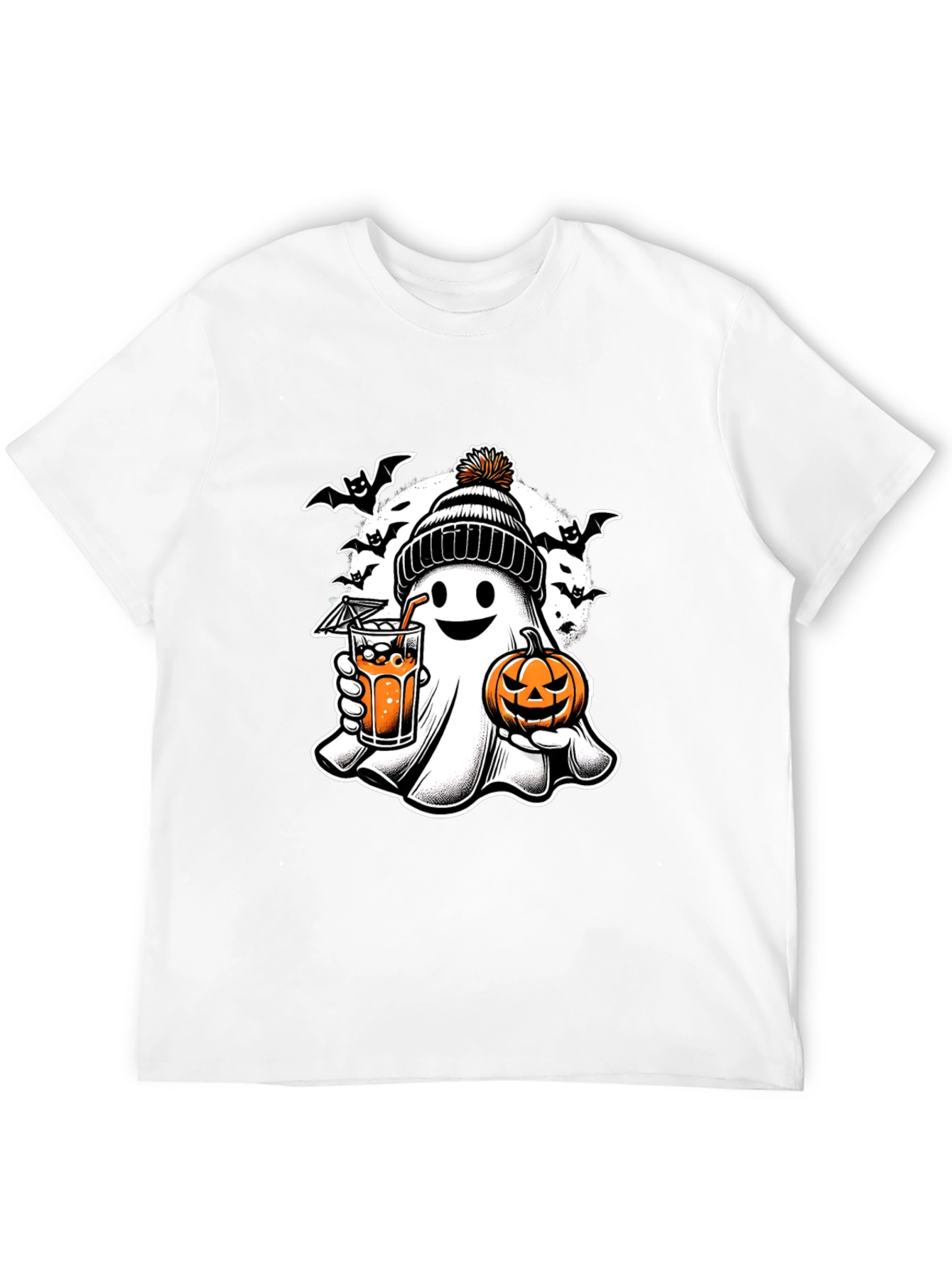 Halloween Ghost with Pumpkin T-Shirt