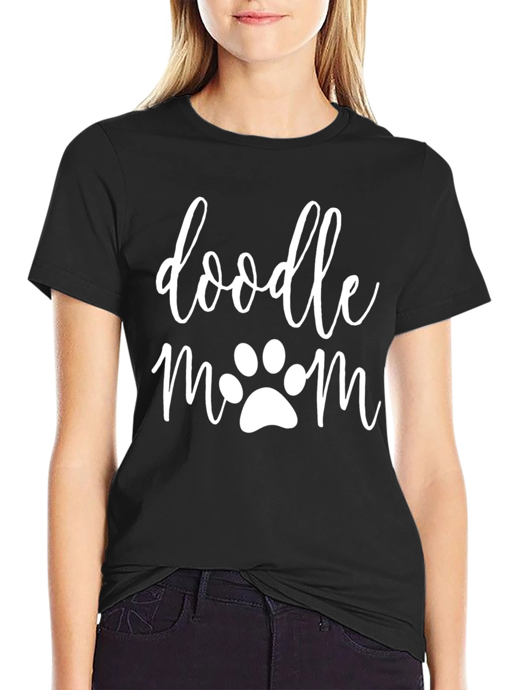 Doodle Mom T-Shirt - Paw Print Graphic Tee