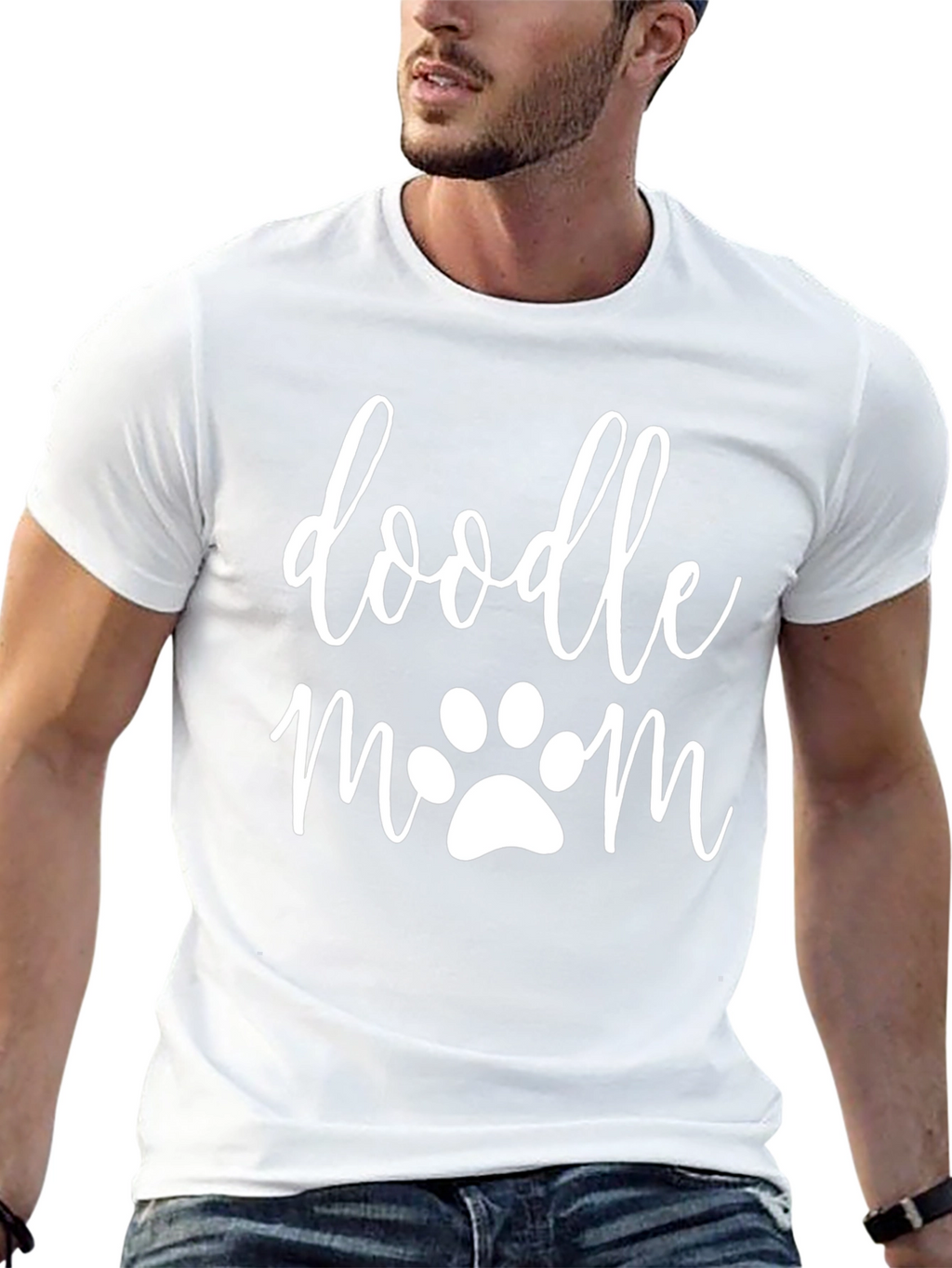 Doodle Mom T-Shirt - Paw Print Graphic Tee