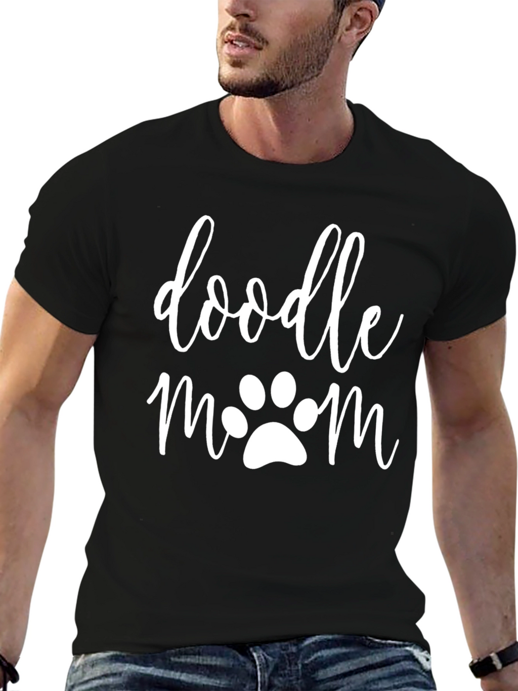 Doodle Mom T-Shirt - Paw Print Graphic Tee