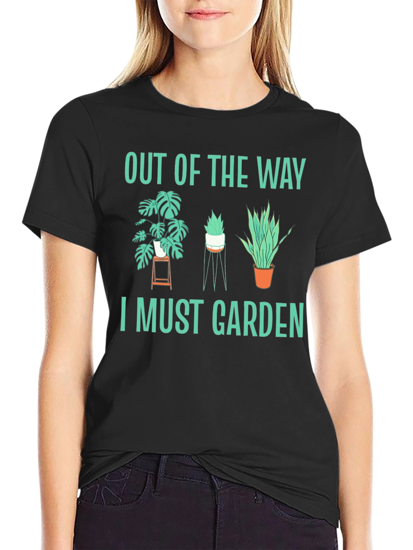 Out of the Way I Must Garden Black T-Shirt