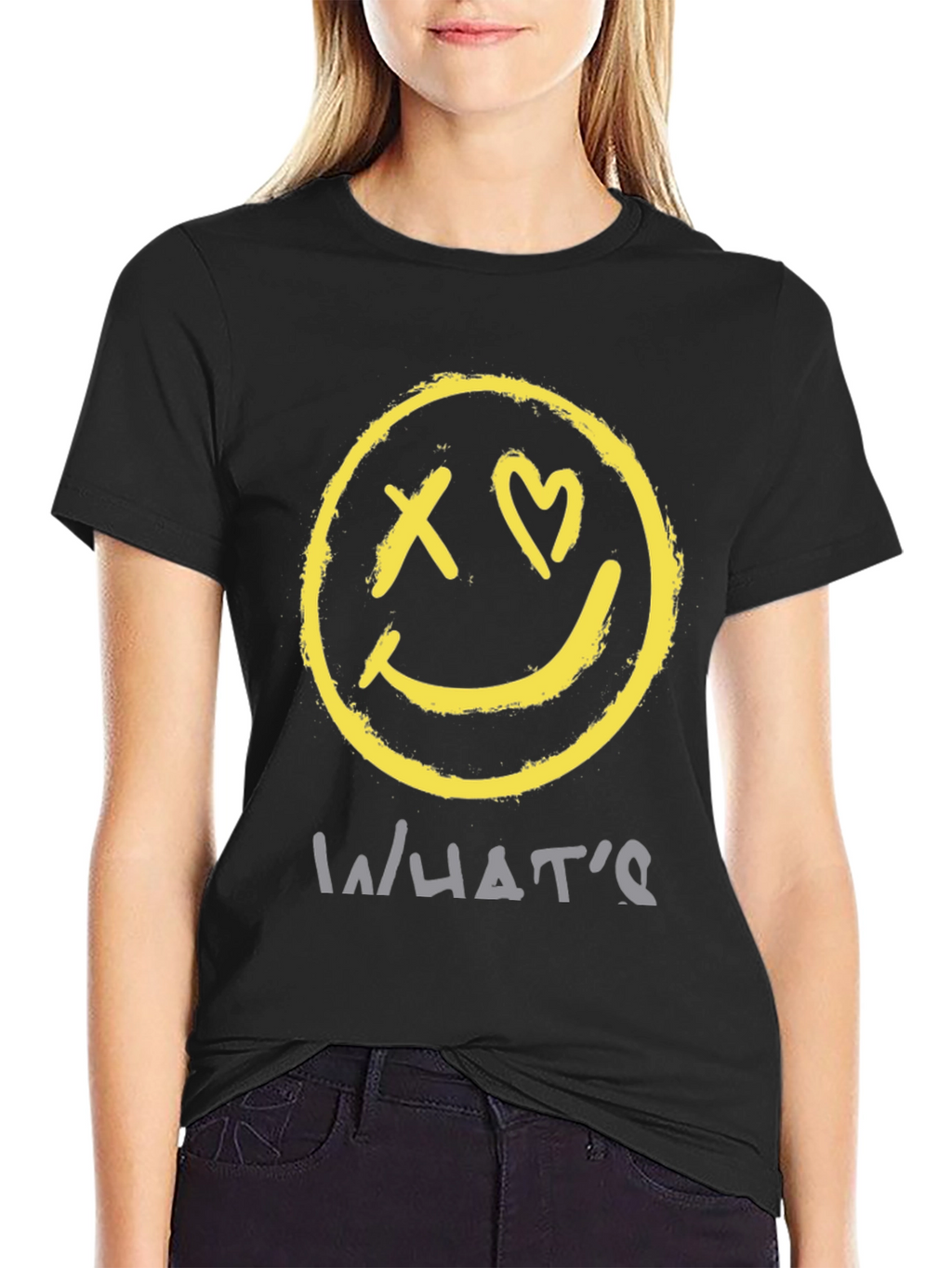 Smiley Face Graphic Tee - Whats Love?