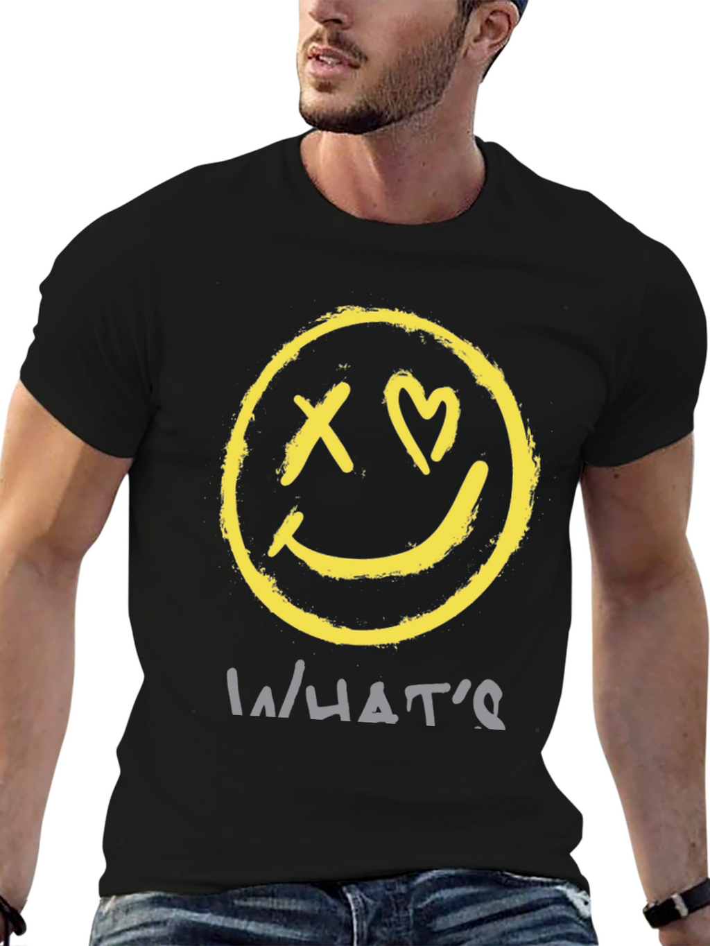 Smiley Face Graphic Tee - Whats Love?