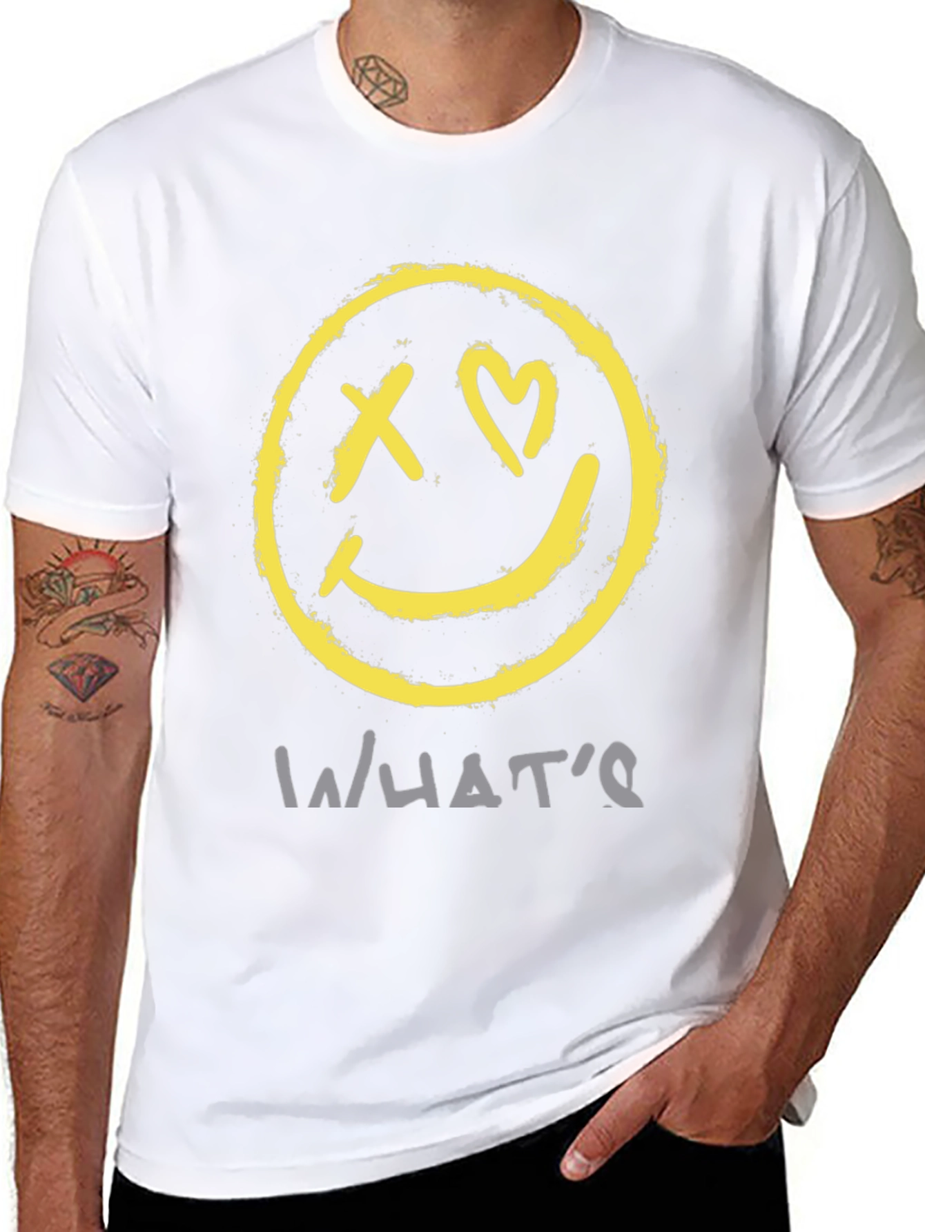 Smiley Face Graphic Tee - Whats Love?