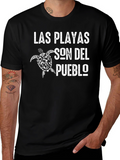 Las Playas Son Del Pueblo Turtle Graphic Tee