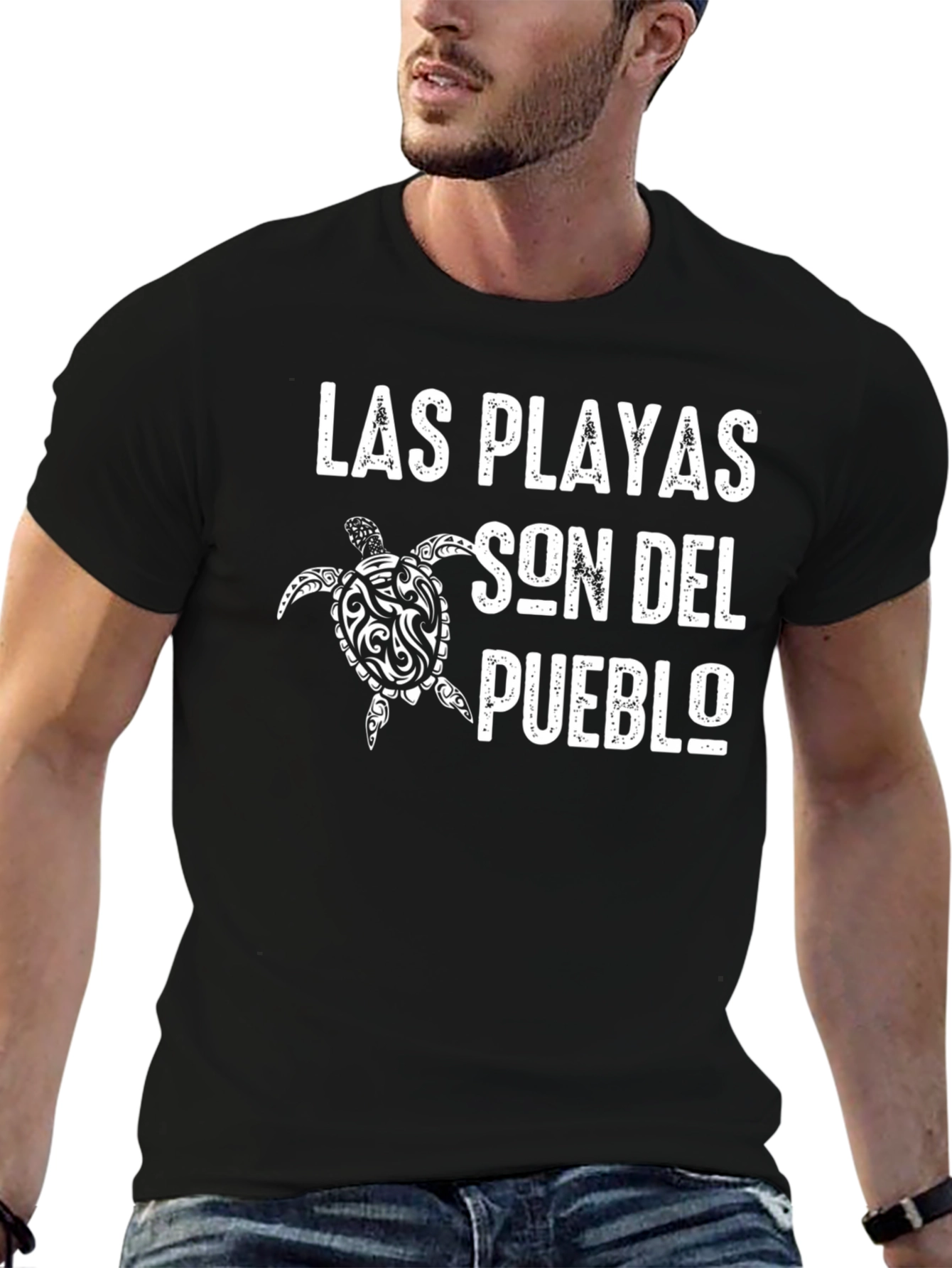 Las Playas Son Del Pueblo Turtle Graphic Tee
