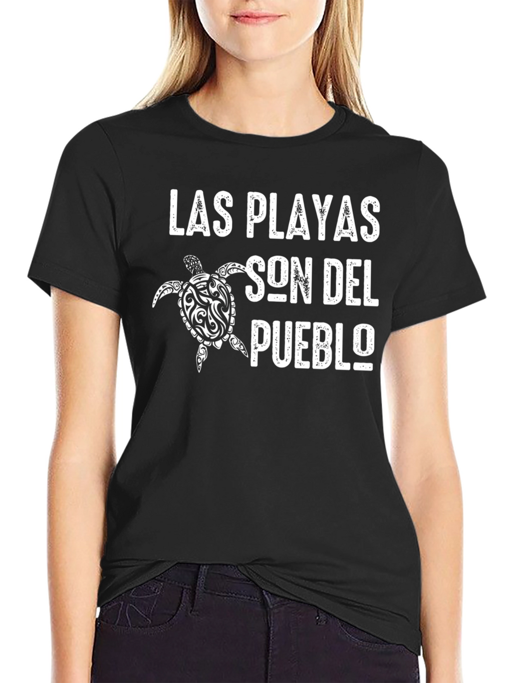 Las Playas Son Del Pueblo Turtle Graphic Tee