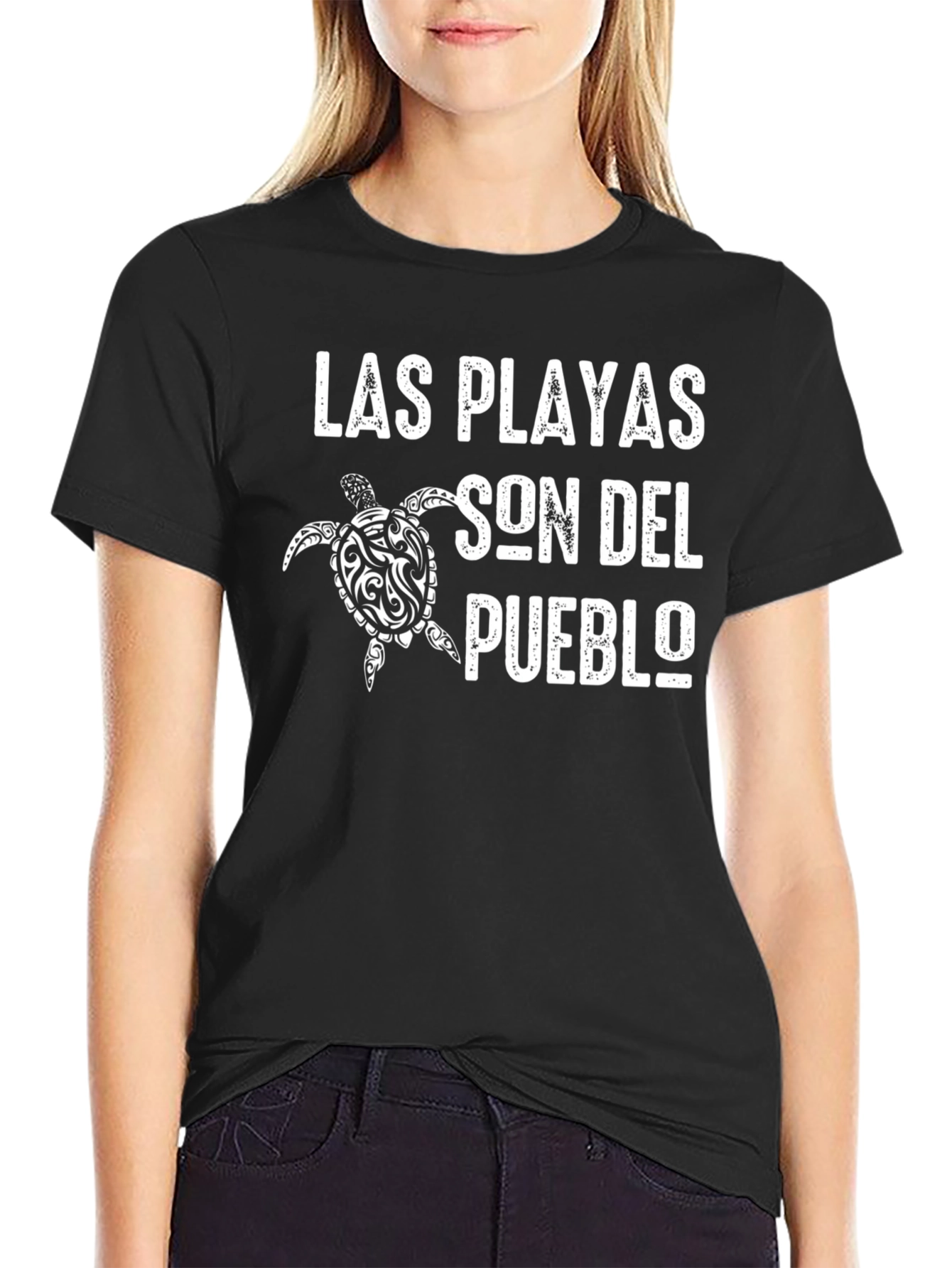 Las Playas Son Del Pueblo Turtle Graphic Tee
