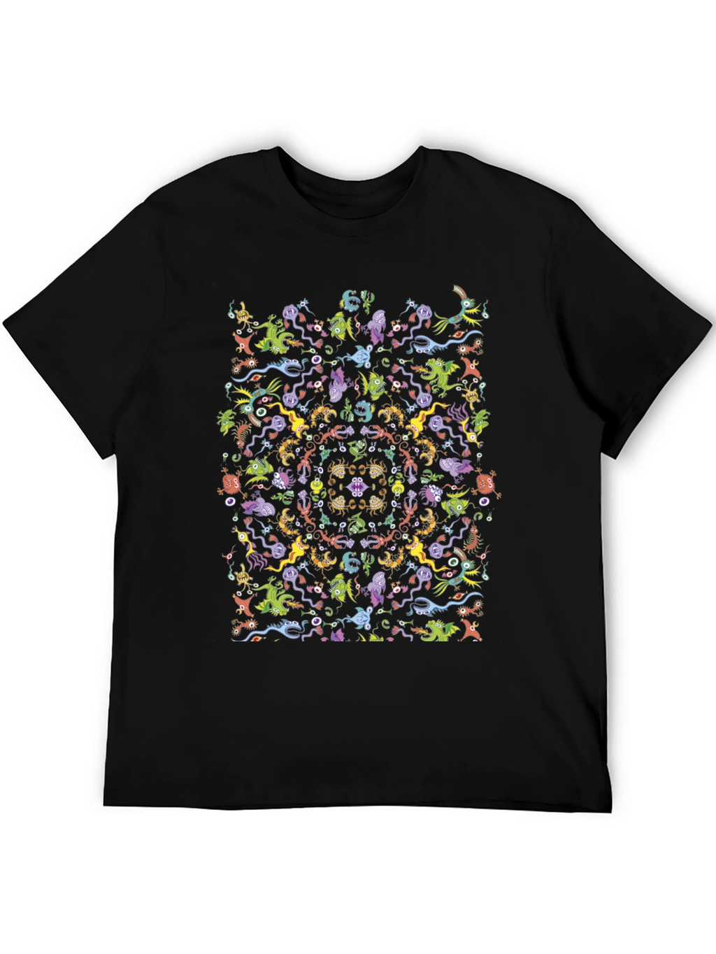 Kaleidoscopic Monster T-Shirt - Black