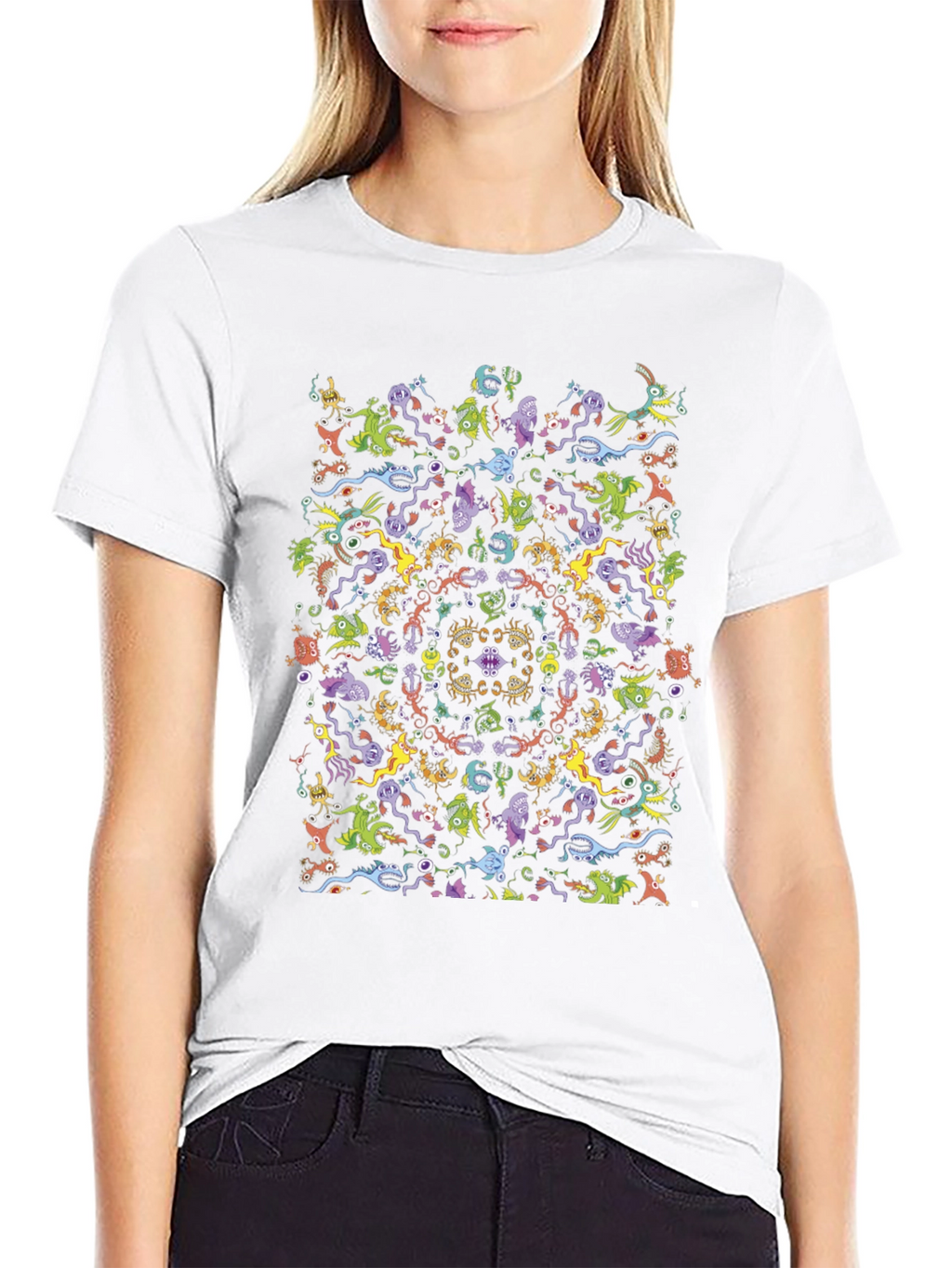 Kaleidoscopic Monster T-Shirt - Black