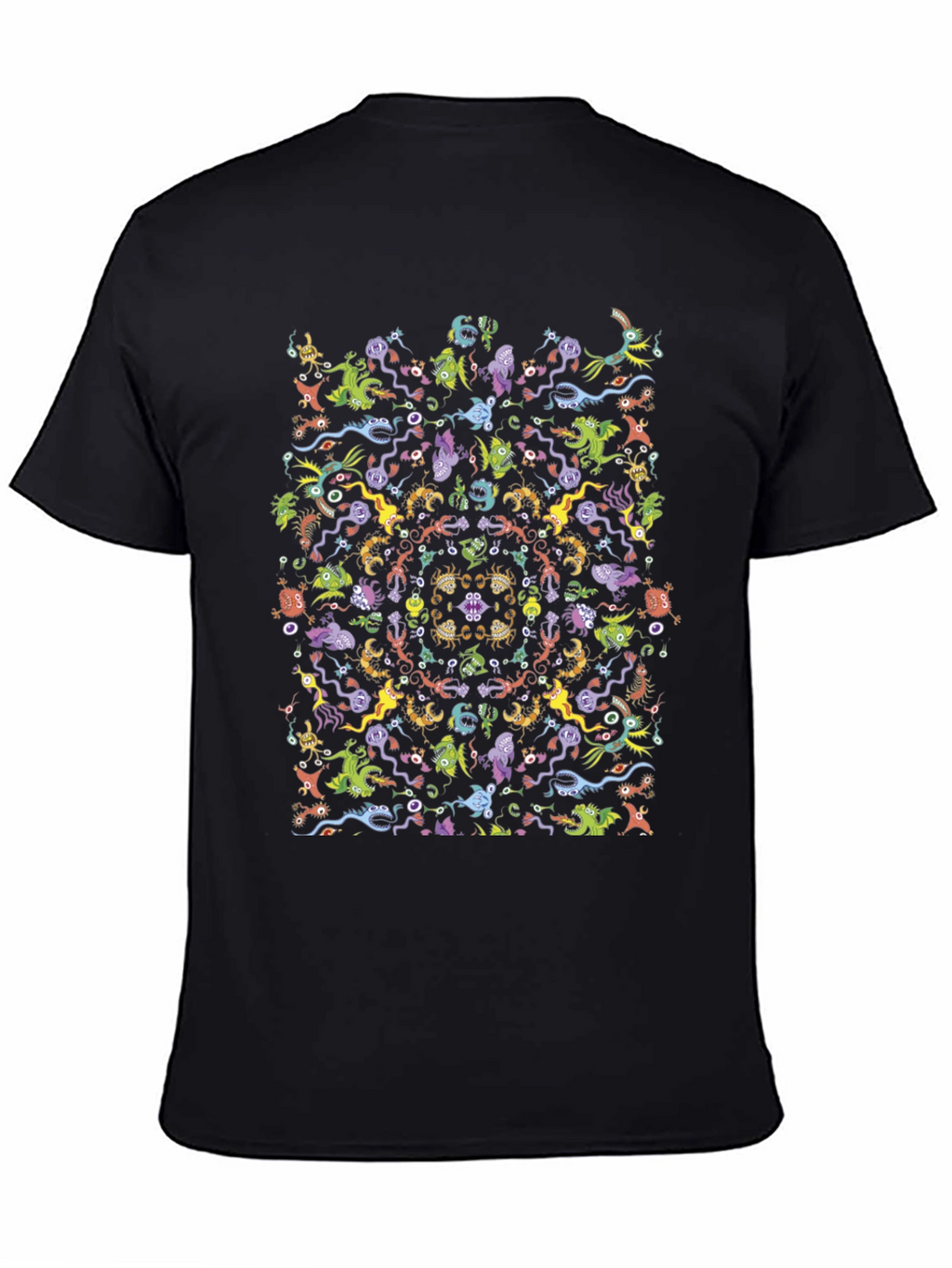 Kaleidoscopic Monster T-Shirt - Black
