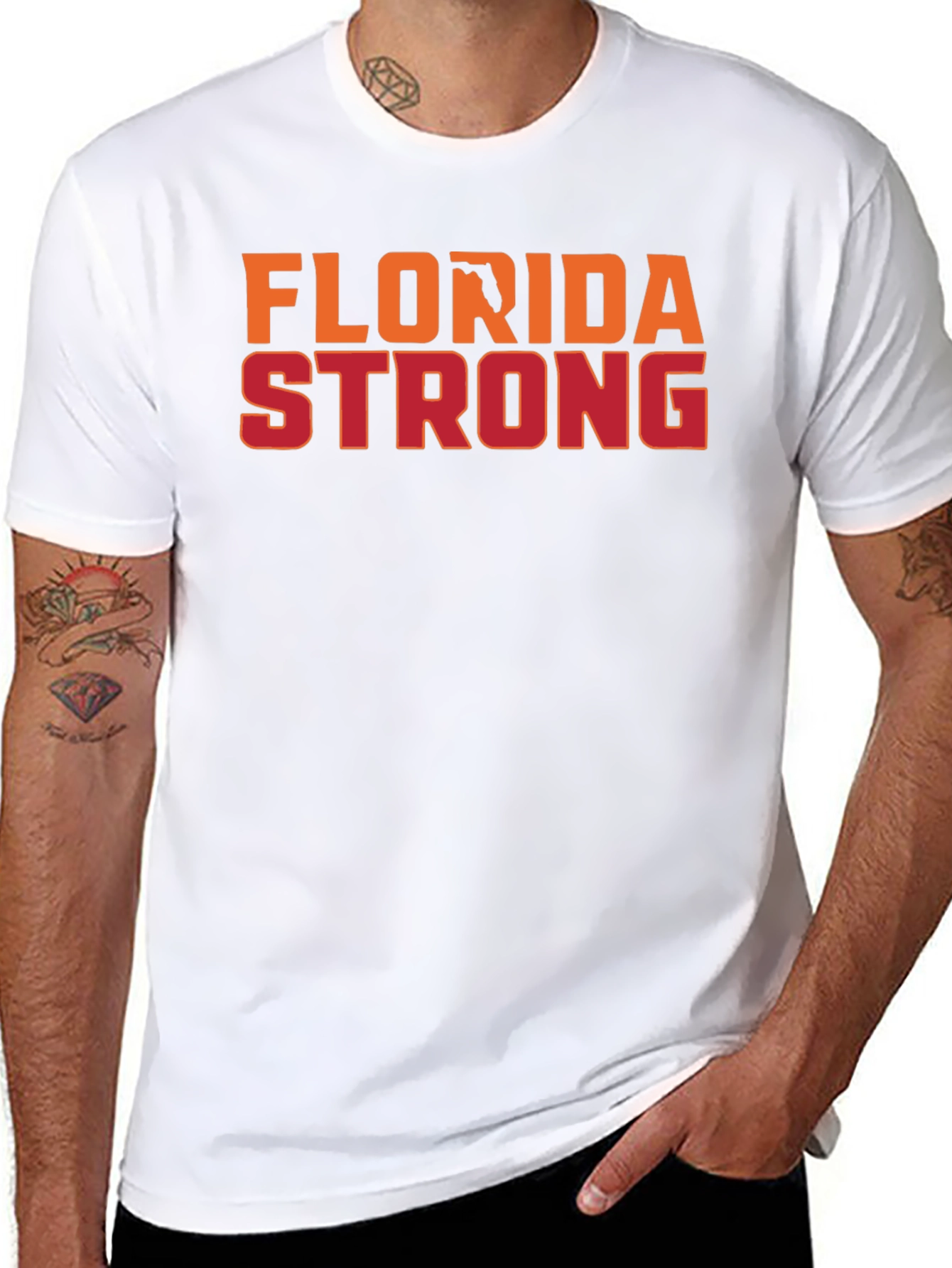 Florida Strong Graphic Tee - Black Cotton