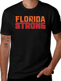 Florida Strong Graphic Tee - Black Cotton