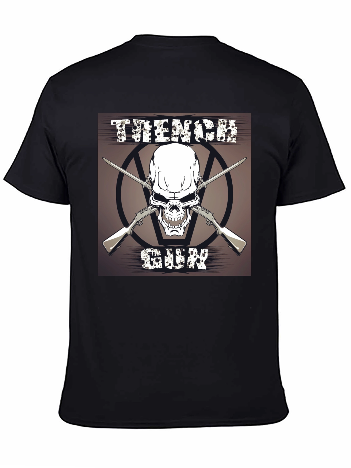 Skull & Guns Graphic T-Shirt - Black