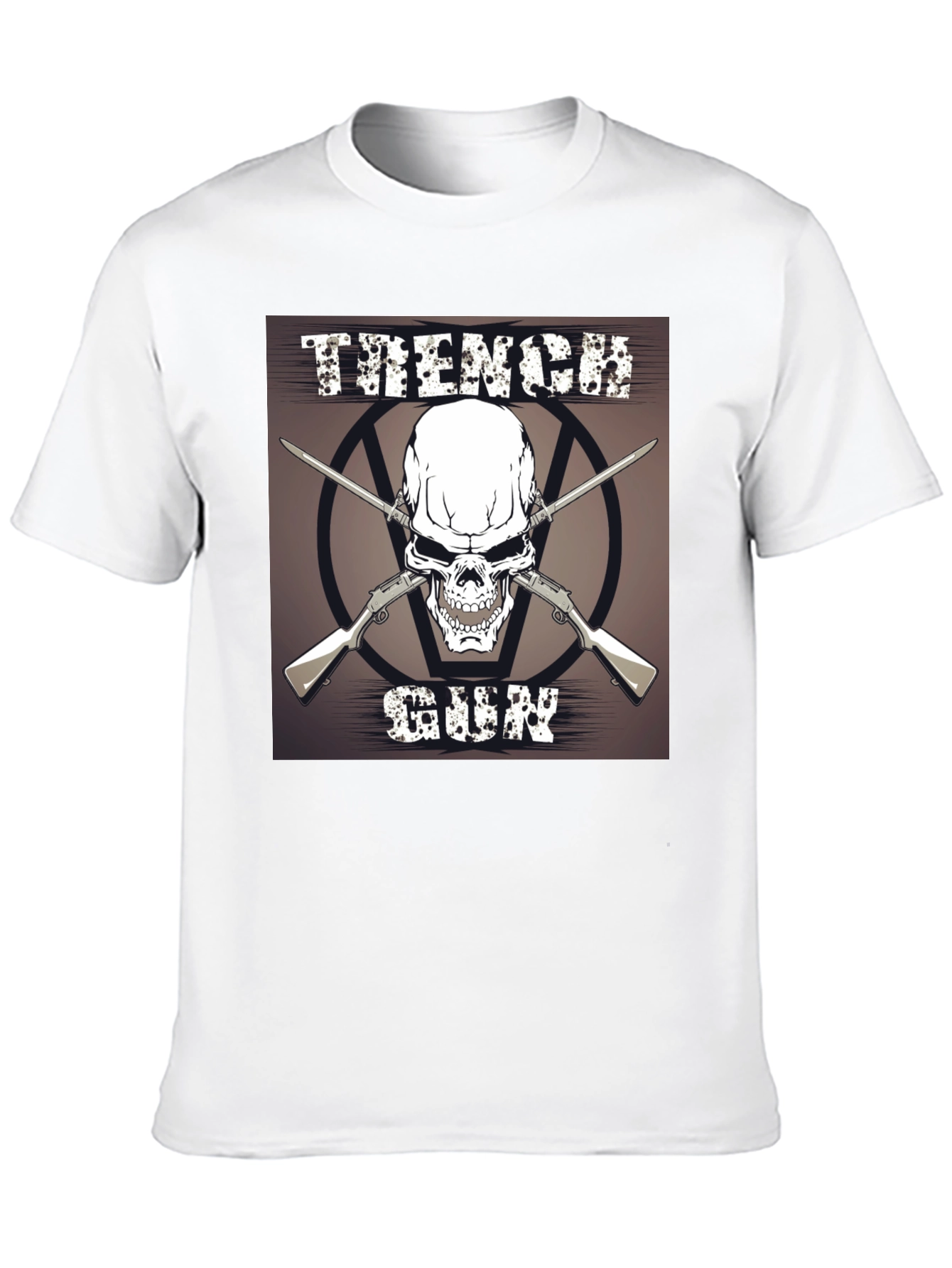 Skull & Guns Graphic T-Shirt - Black