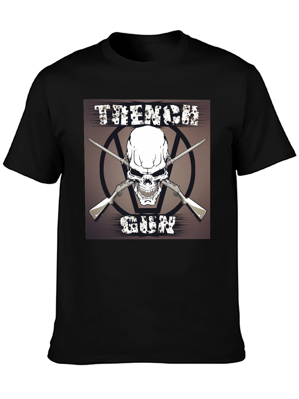 Skull & Guns Graphic T-Shirt - Black
