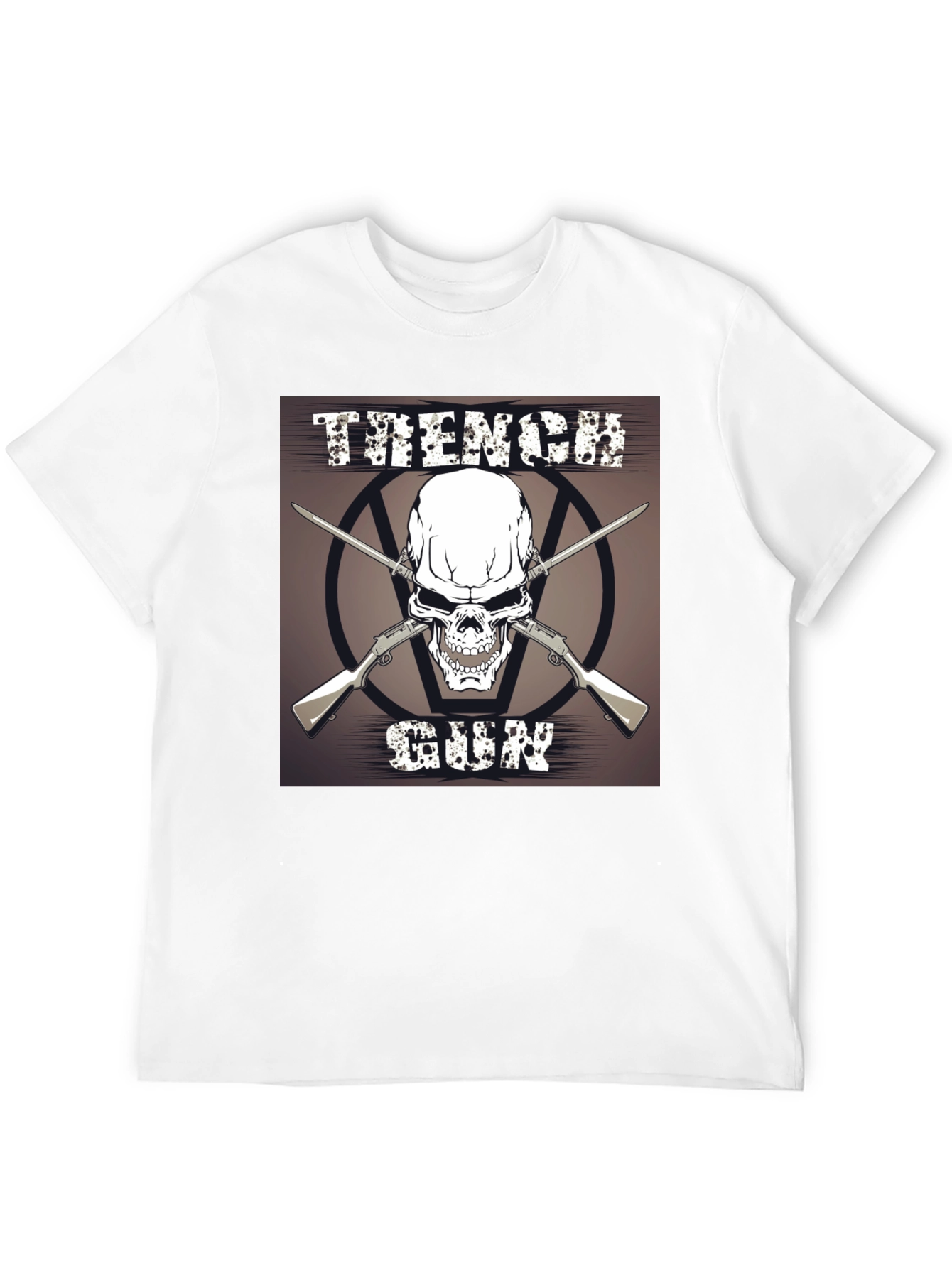 Skull & Guns Graphic T-Shirt - Black