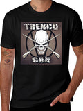 Skull & Guns Graphic T-Shirt - Black