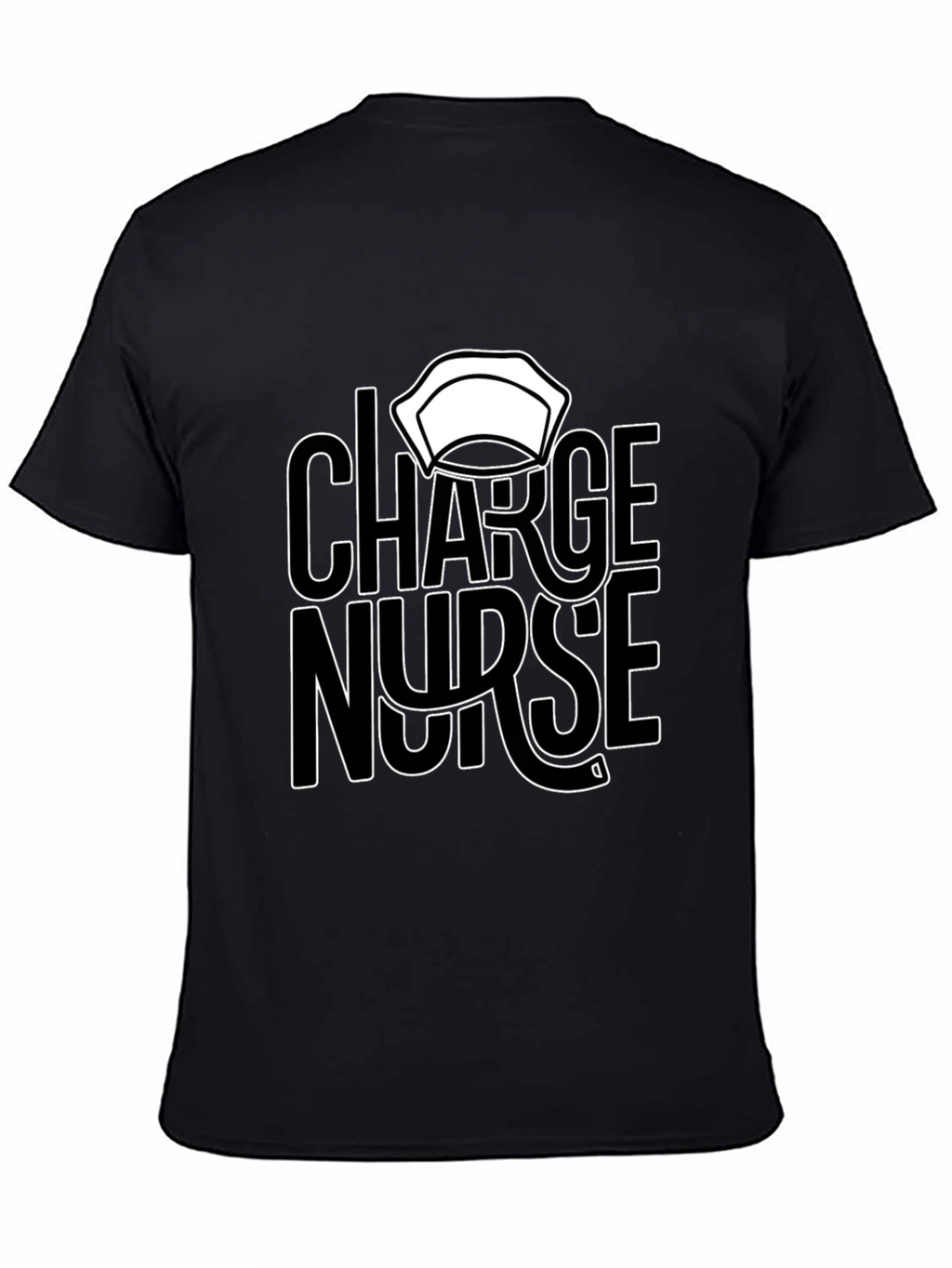 Charge Nurse Graphic T-Shirt - Black Casual Tee