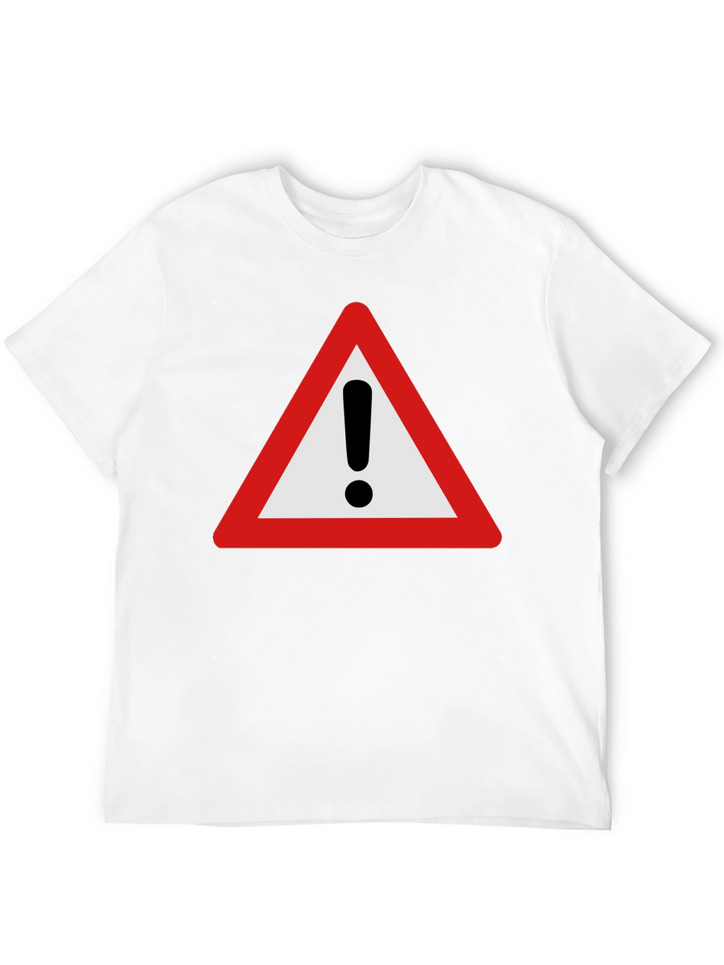 Warning Sign Graphic T-Shirt - Black Cotton Tee