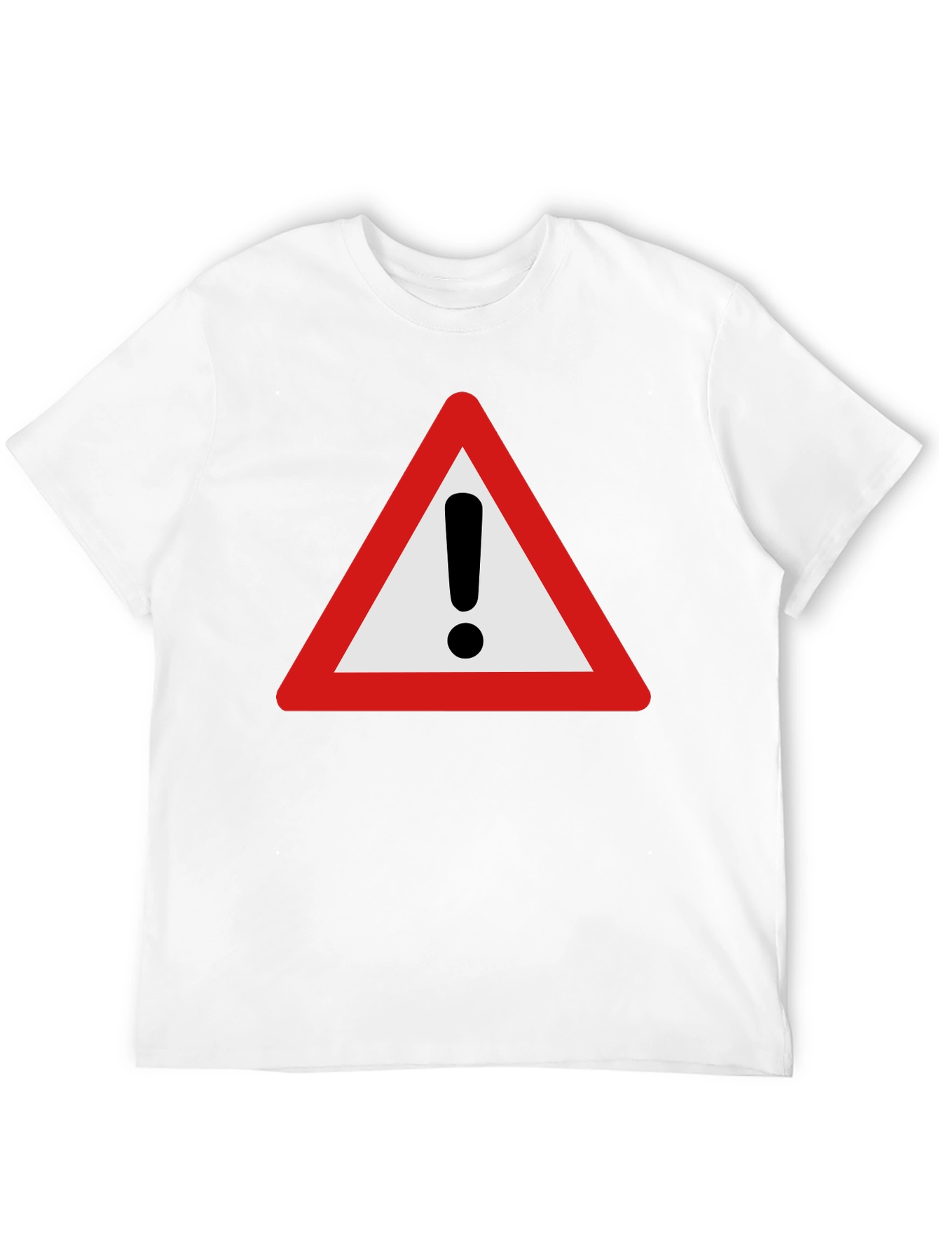 Warning Sign Graphic T-Shirt - Black Cotton Tee
