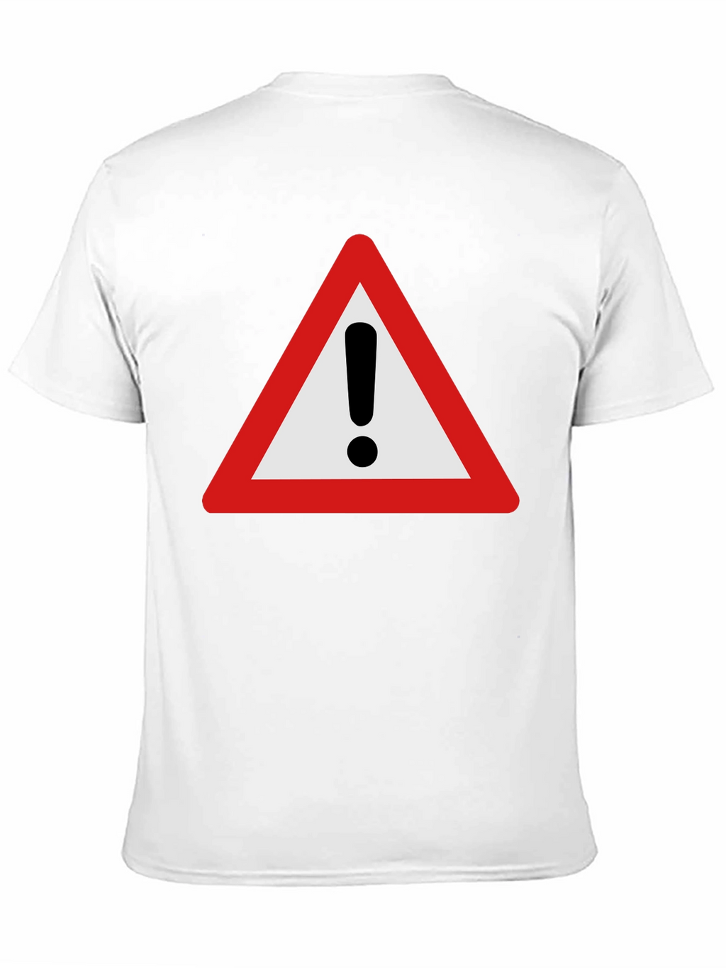 Warning Sign Graphic T-Shirt - Black Cotton Tee
