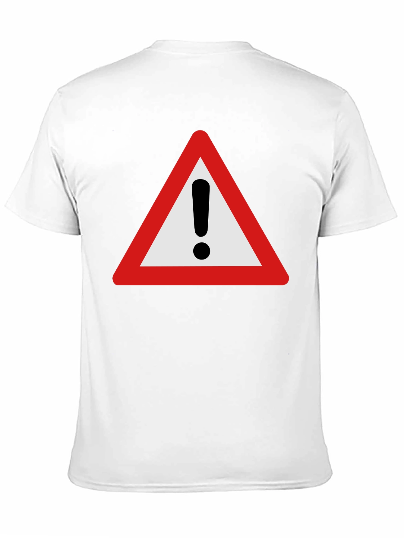 Warning Sign Graphic T-Shirt - Black Cotton Tee