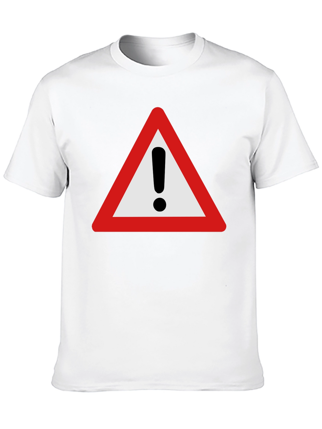 Warning Sign Graphic T-Shirt - Black Cotton Tee