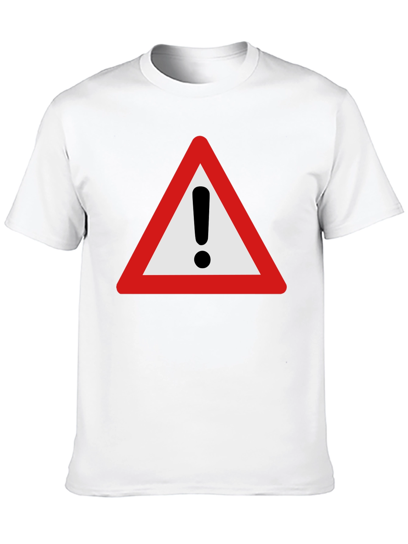 Warning Sign Graphic T-Shirt - Black Cotton Tee