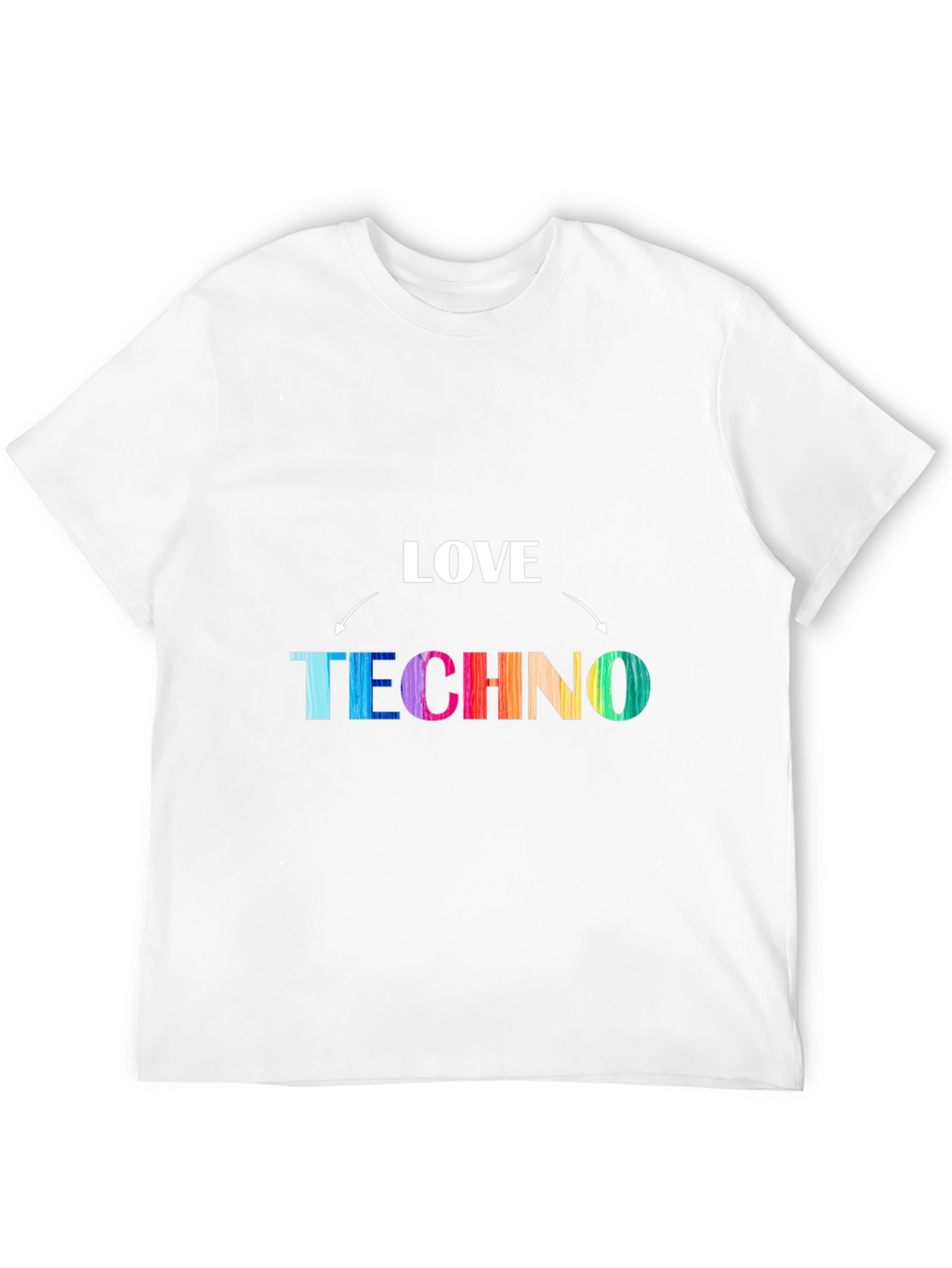 Love Techno Rainbow Graphic Tee