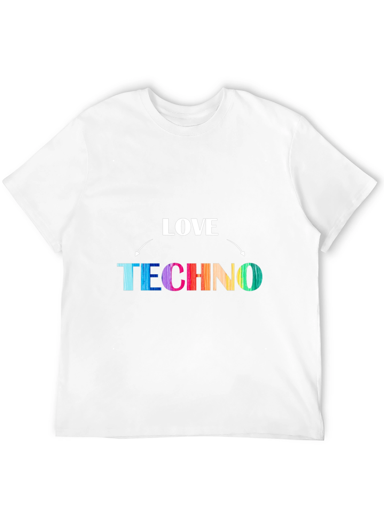 Love Techno Rainbow Graphic Tee