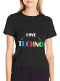 Love Techno Rainbow Graphic Tee