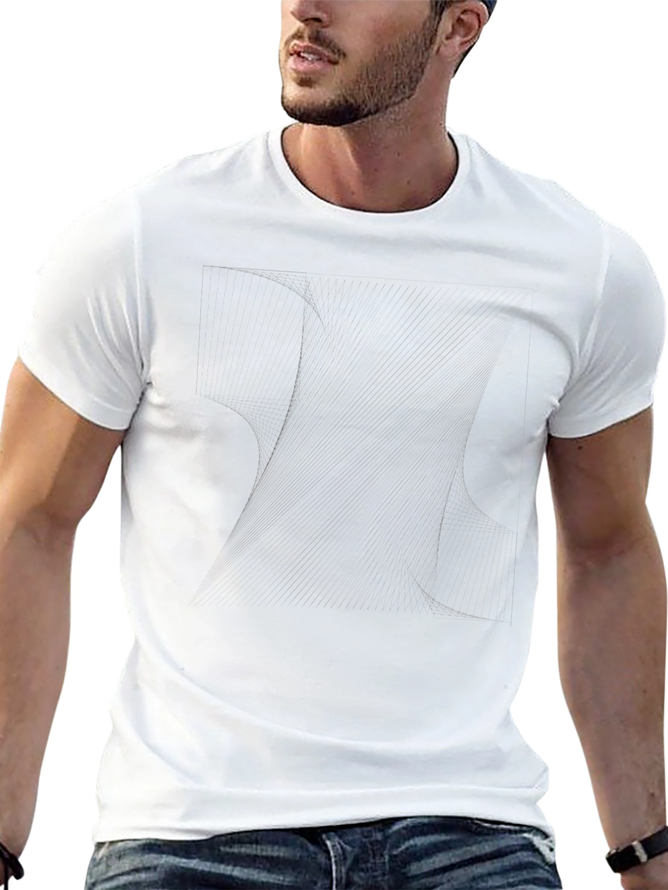Mens Solid Black Crew Neck T-Shirt