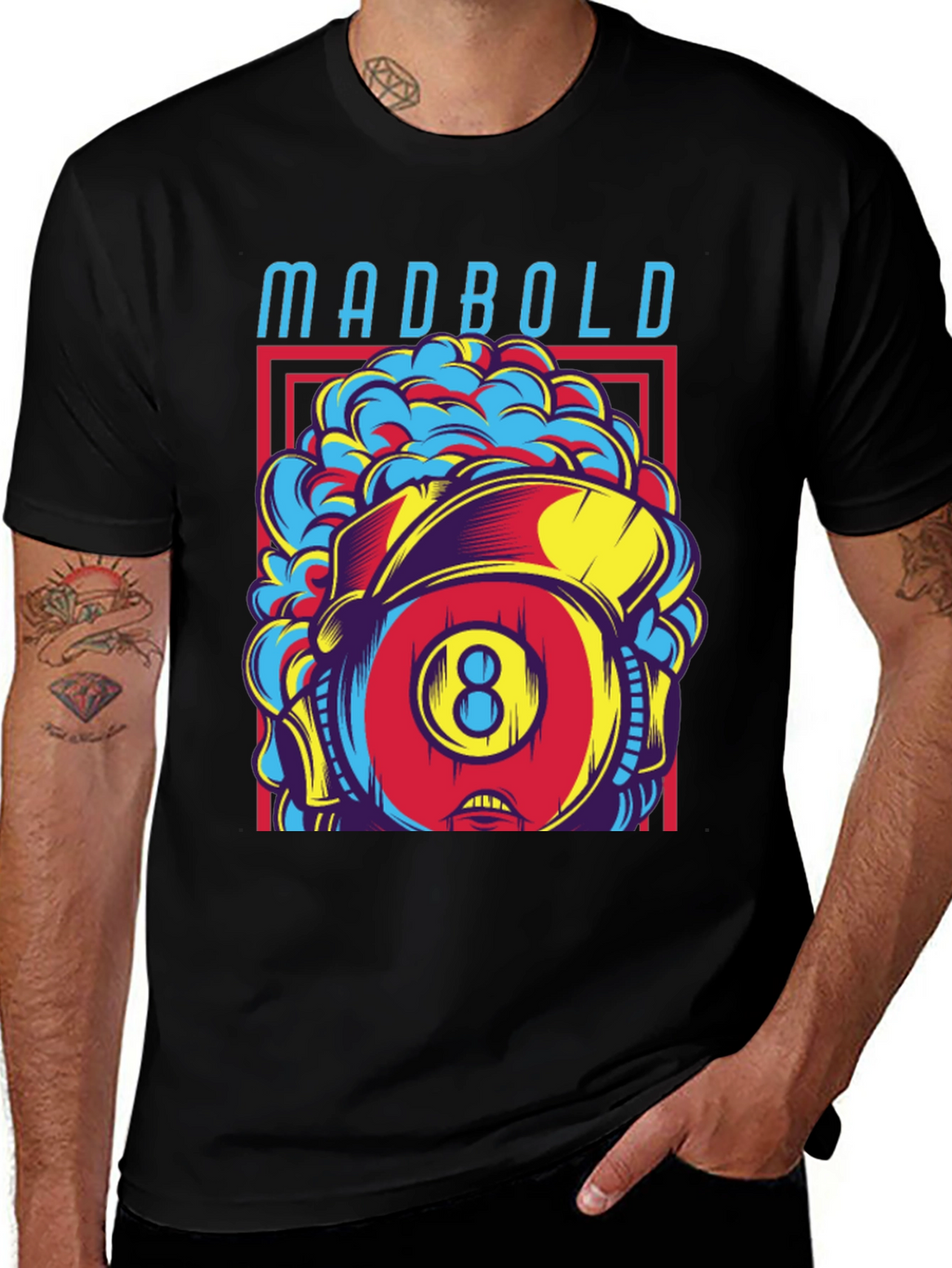 Madbold Eight Ball Graphic Tee - Retro Style