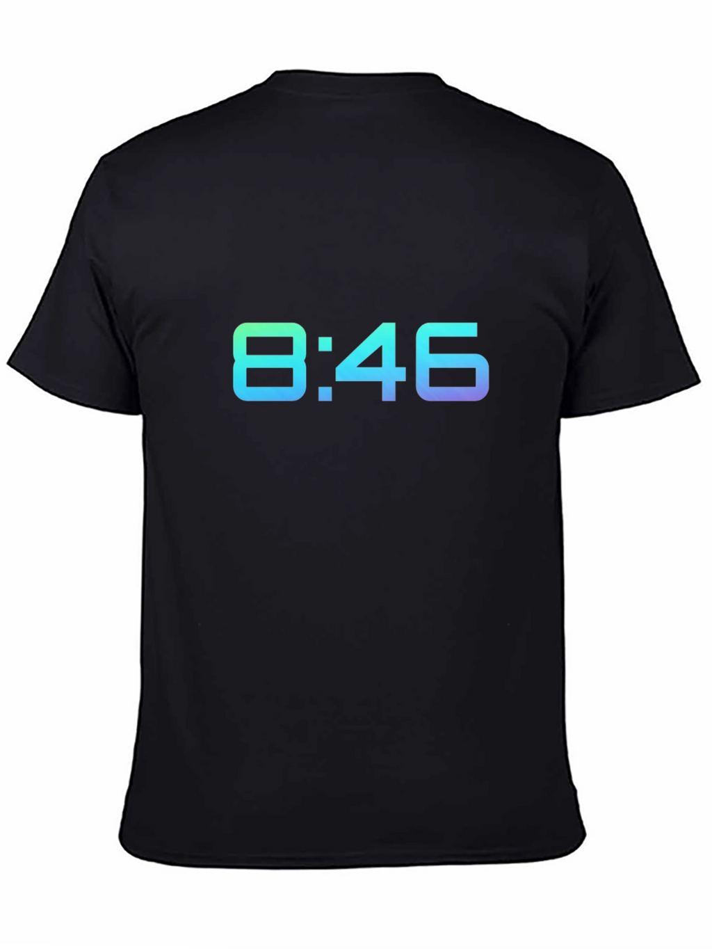 8:46 Gradient Graphic Black T-Shirt