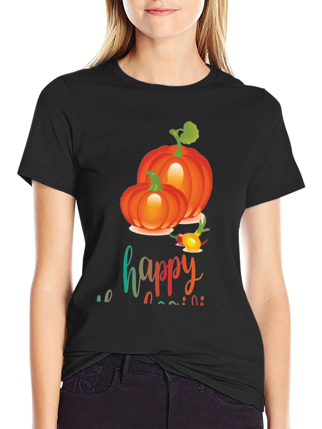 Happy Harvest Pumpkin Graphic Tee