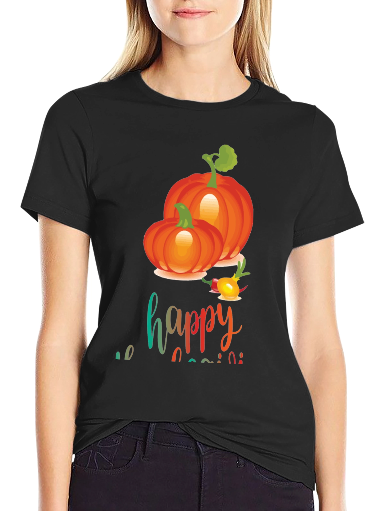 Happy Harvest Pumpkin Graphic Tee