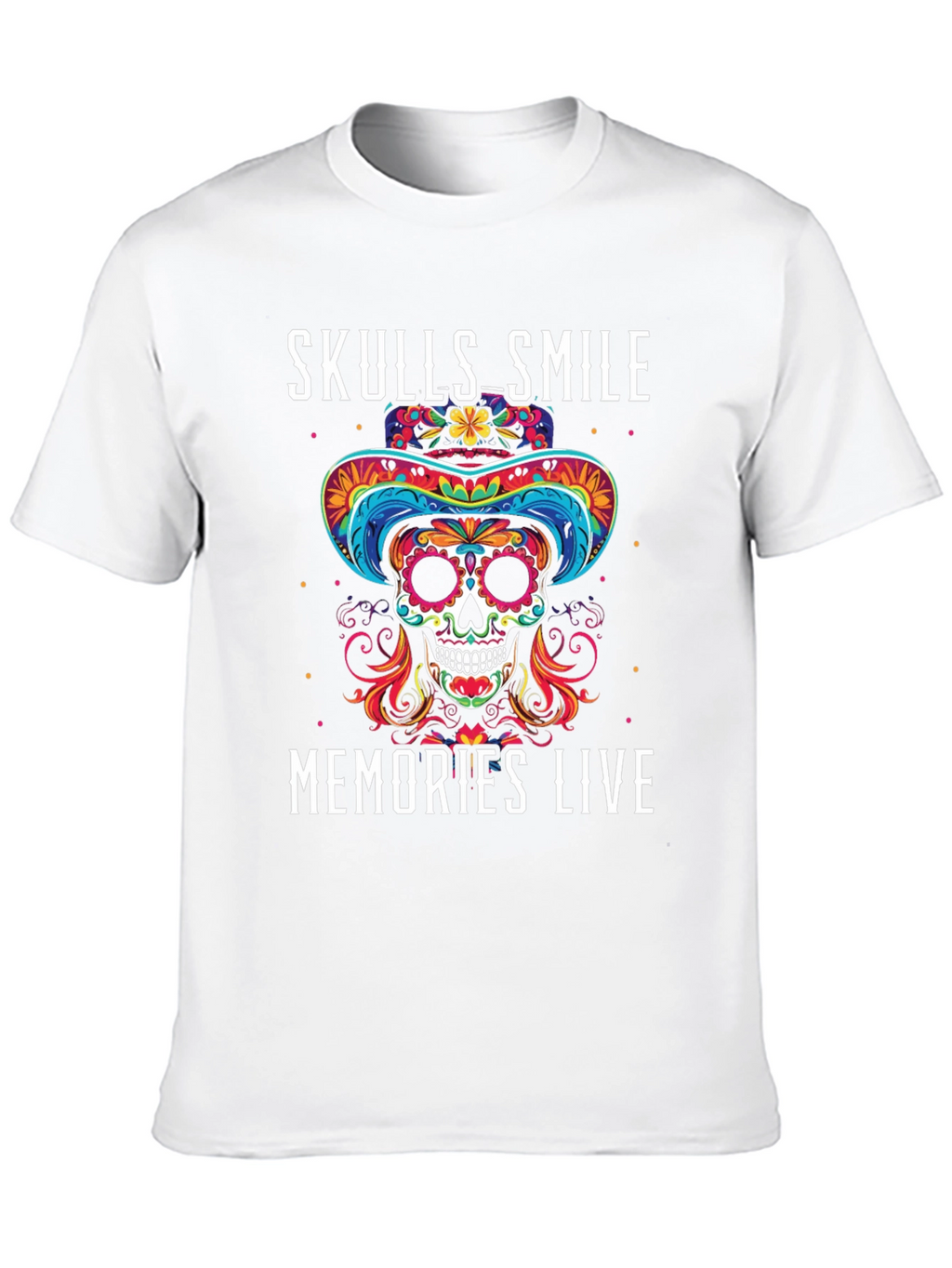 Skulls Smile Memories Live Graphic Tee