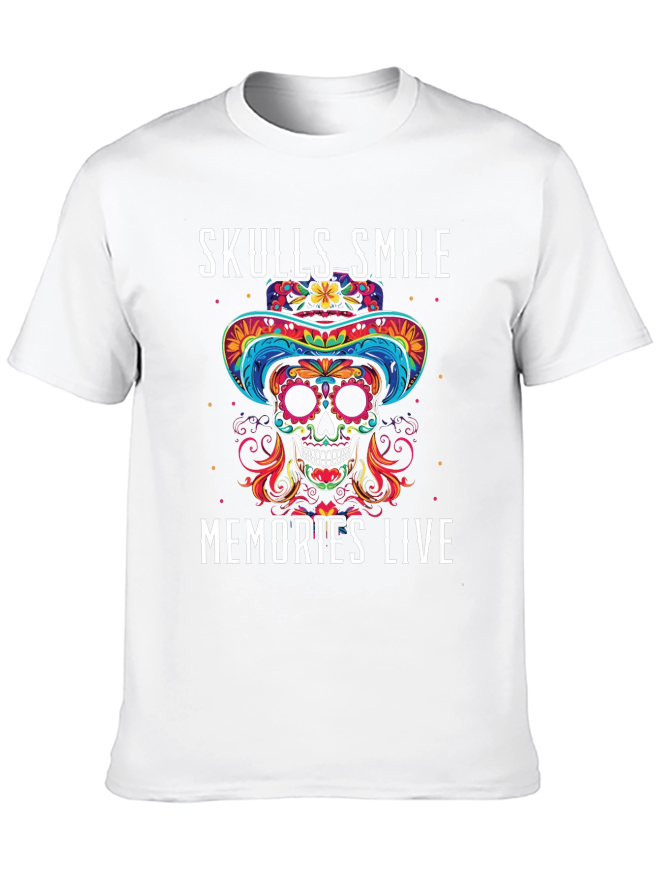 Skulls Smile Memories Live Graphic Tee