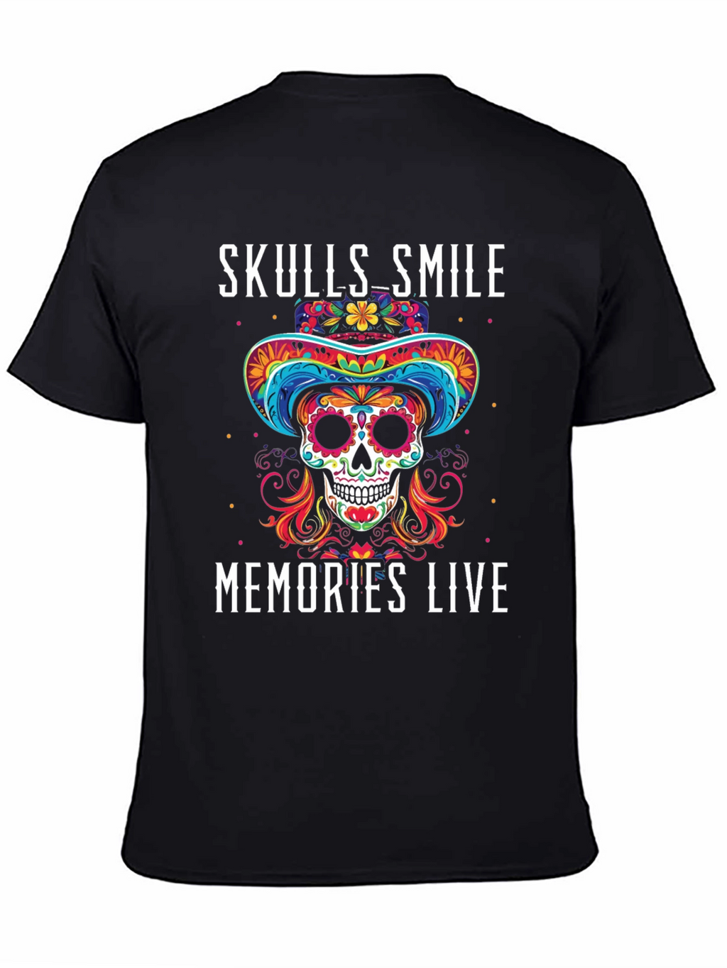 Skulls Smile Memories Live Graphic Tee