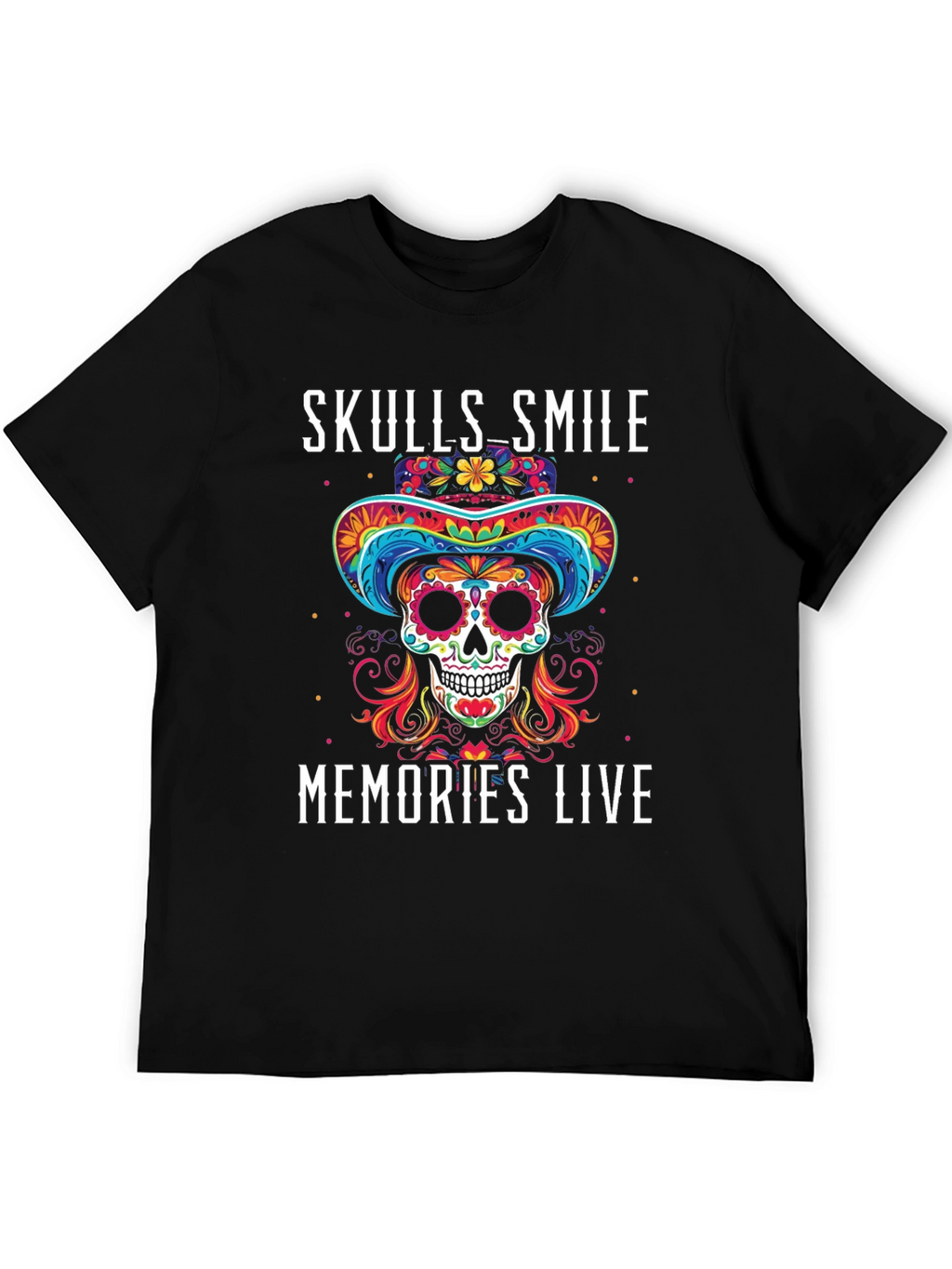 Skulls Smile Memories Live Graphic Tee